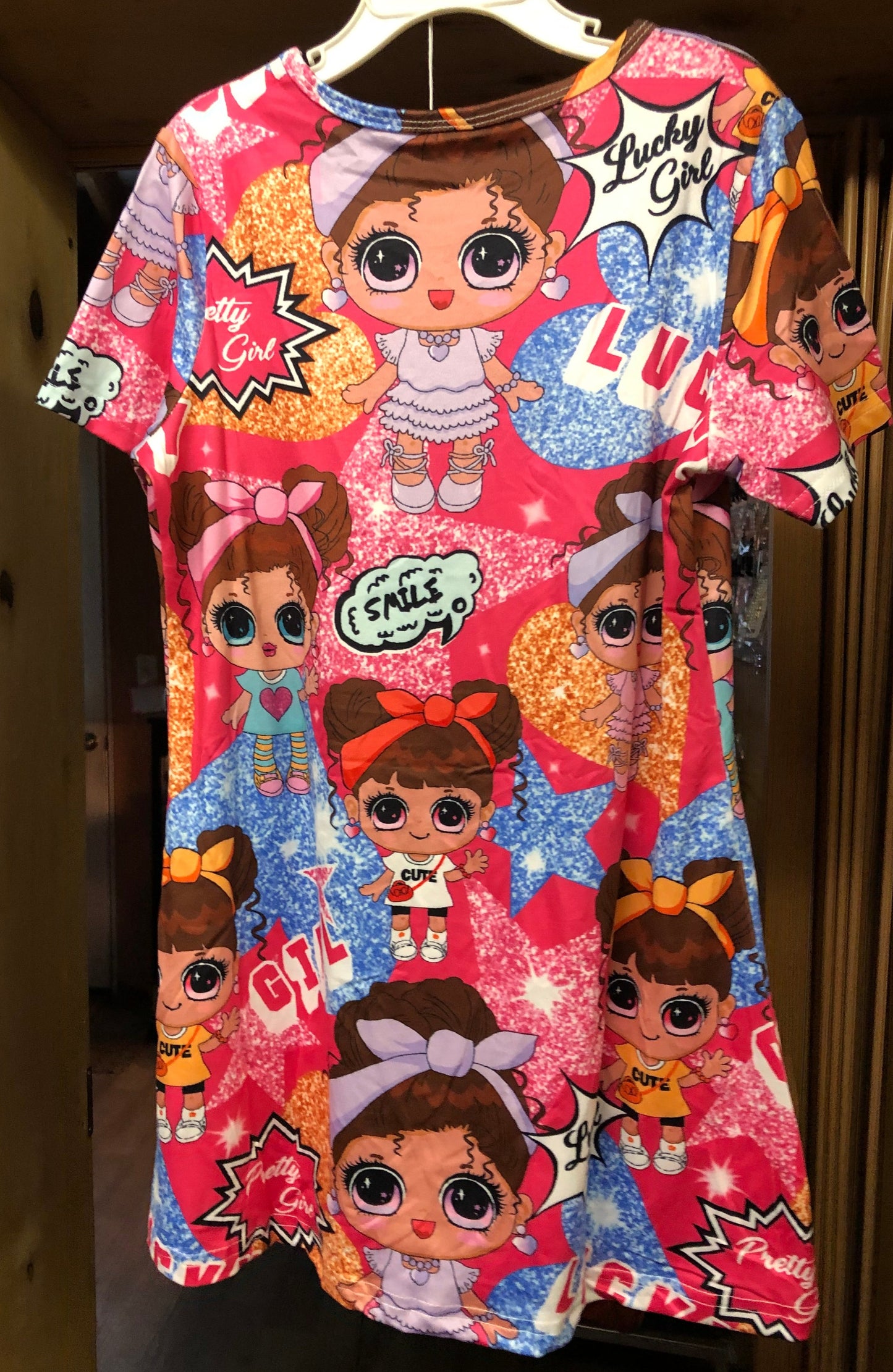 Girls Fashion Dress Size 7 And Size 6 Color Rose/Red" New Back To School Arrival"