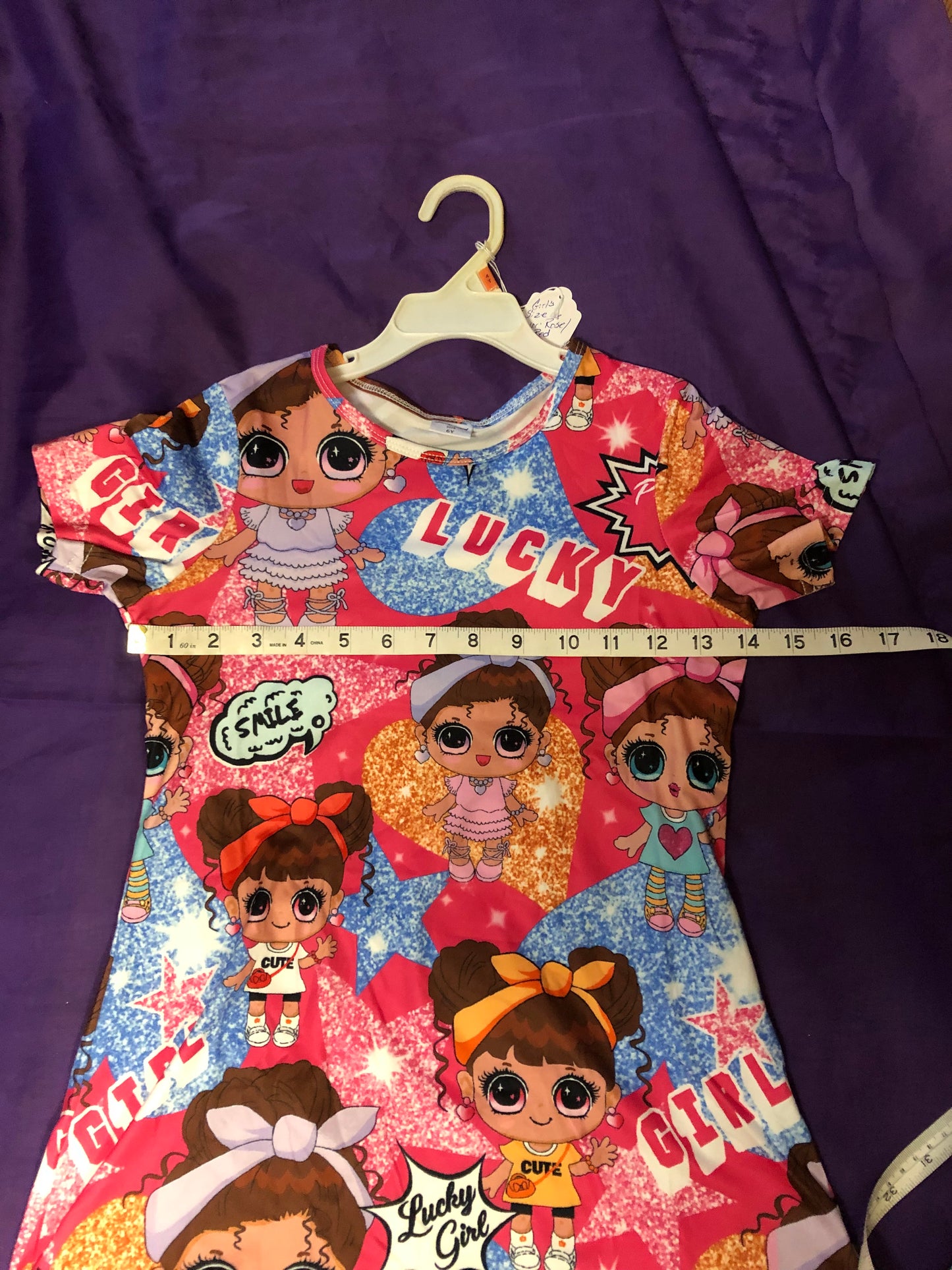 Girls Fashion Dress Size 7 And Size 6 Color Rose/Red" New Back To School Arrival"