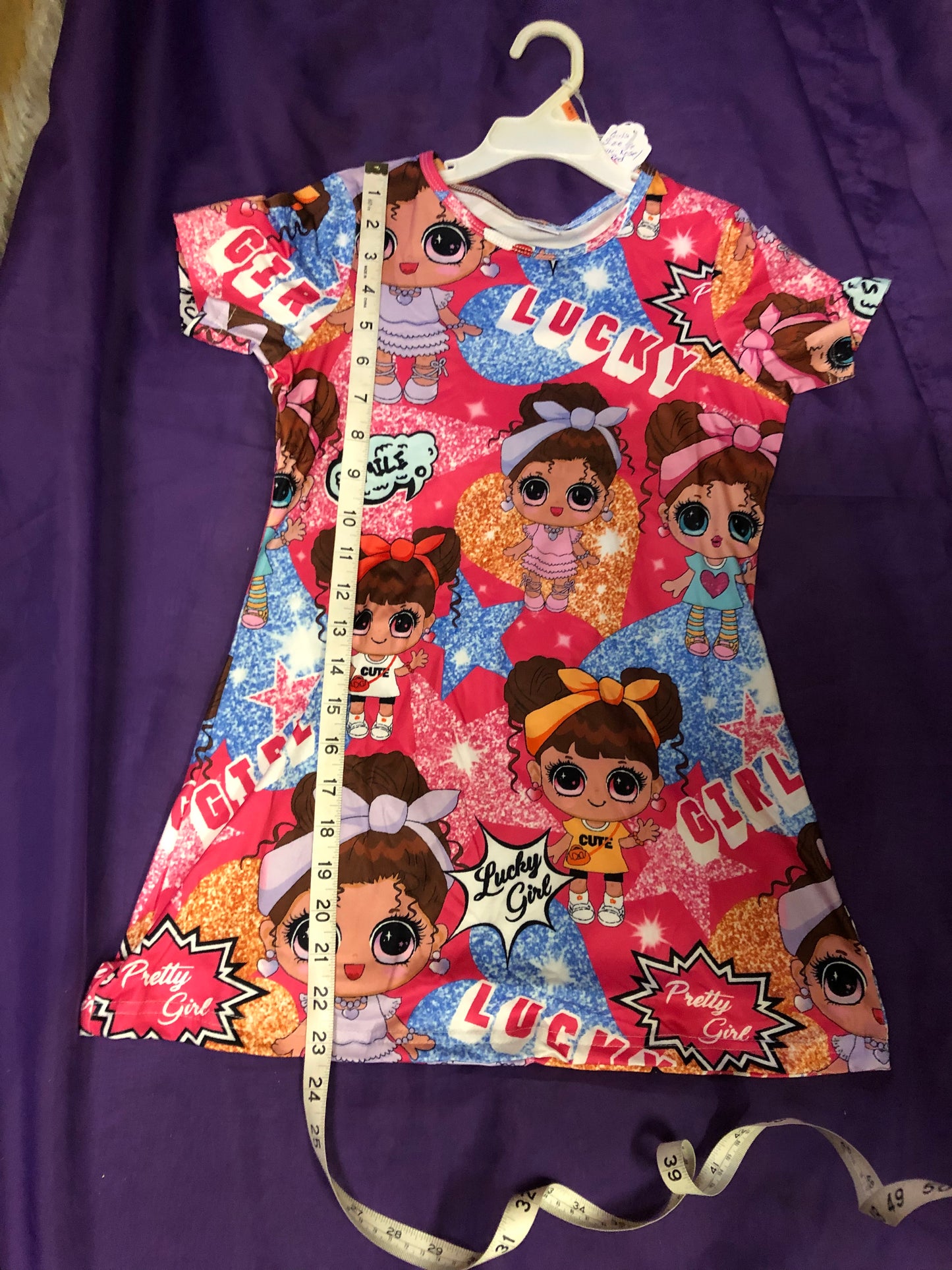 Girls Fashion Dress Size 7 And Size 6 Color Rose/Red" New Back To School Arrival"