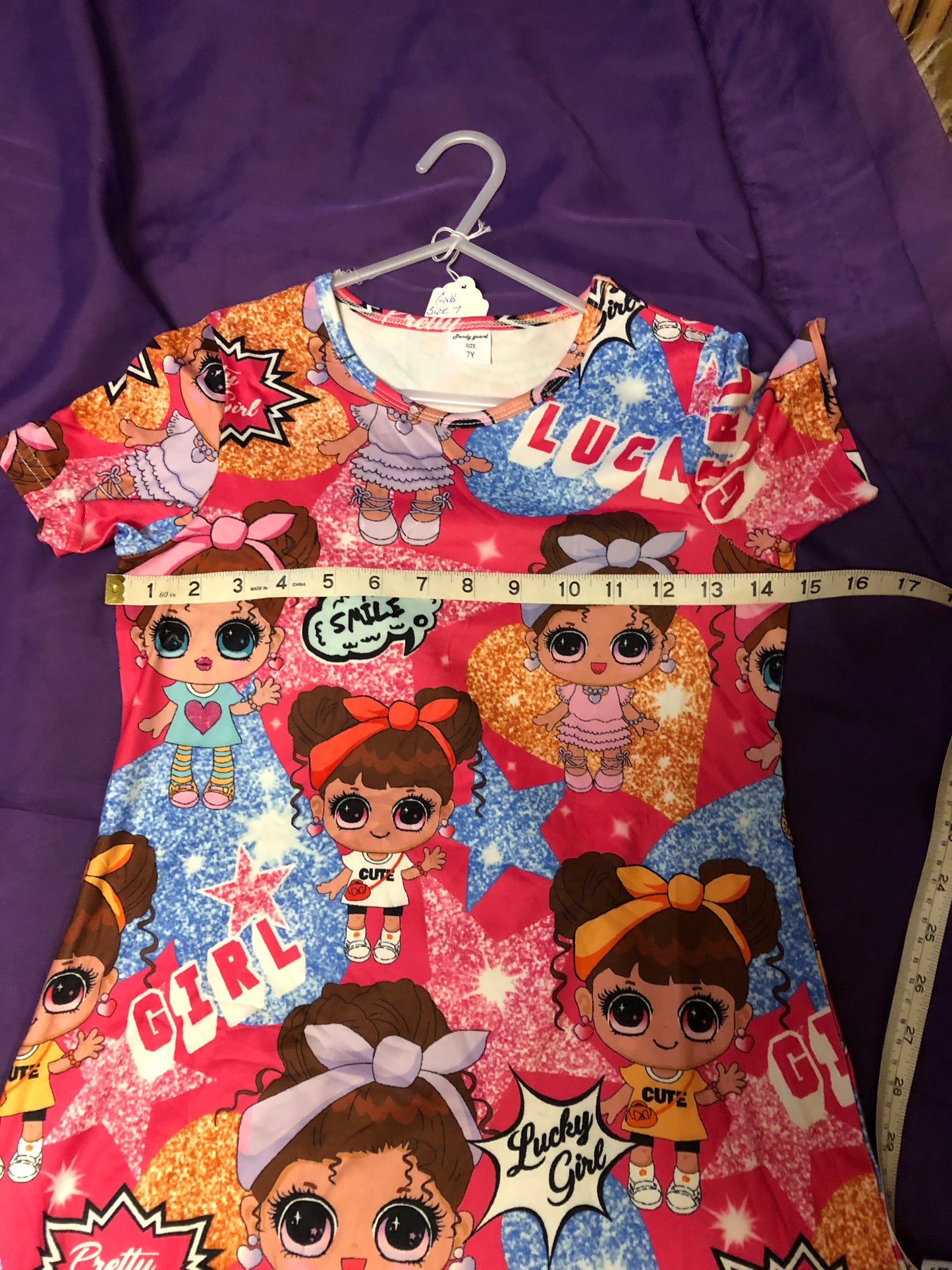 Girls Fashion Dress Size 7 And Size 6 Color Rose/Red" New Back To School Arrival"