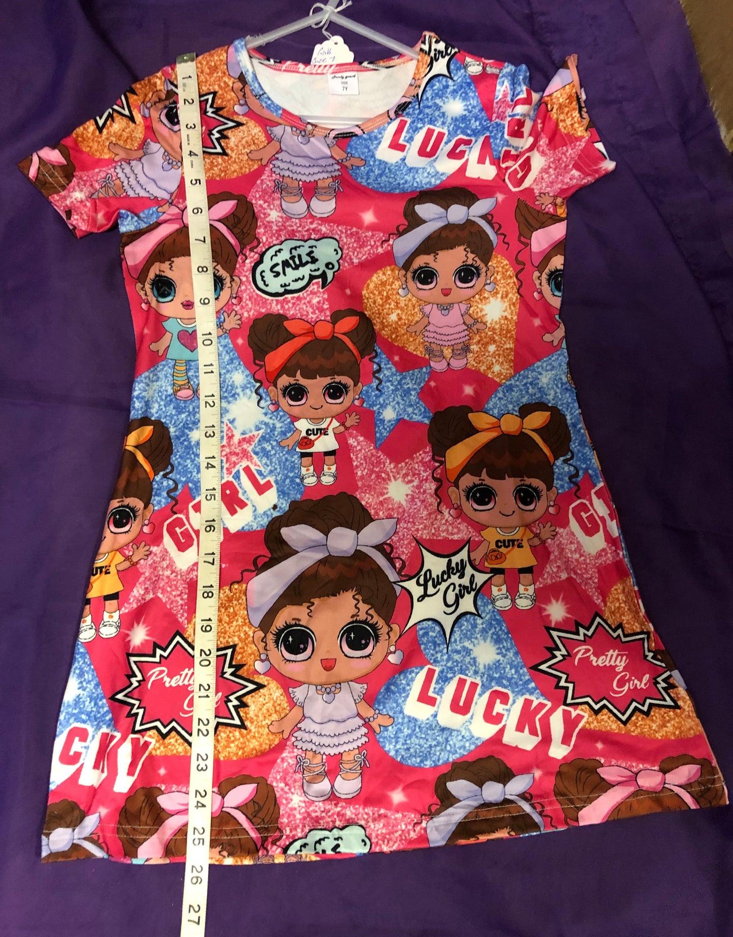 Girls Fashion Dress Size 7 And Size 6 Color Rose/Red" New Back To School Arrival"
