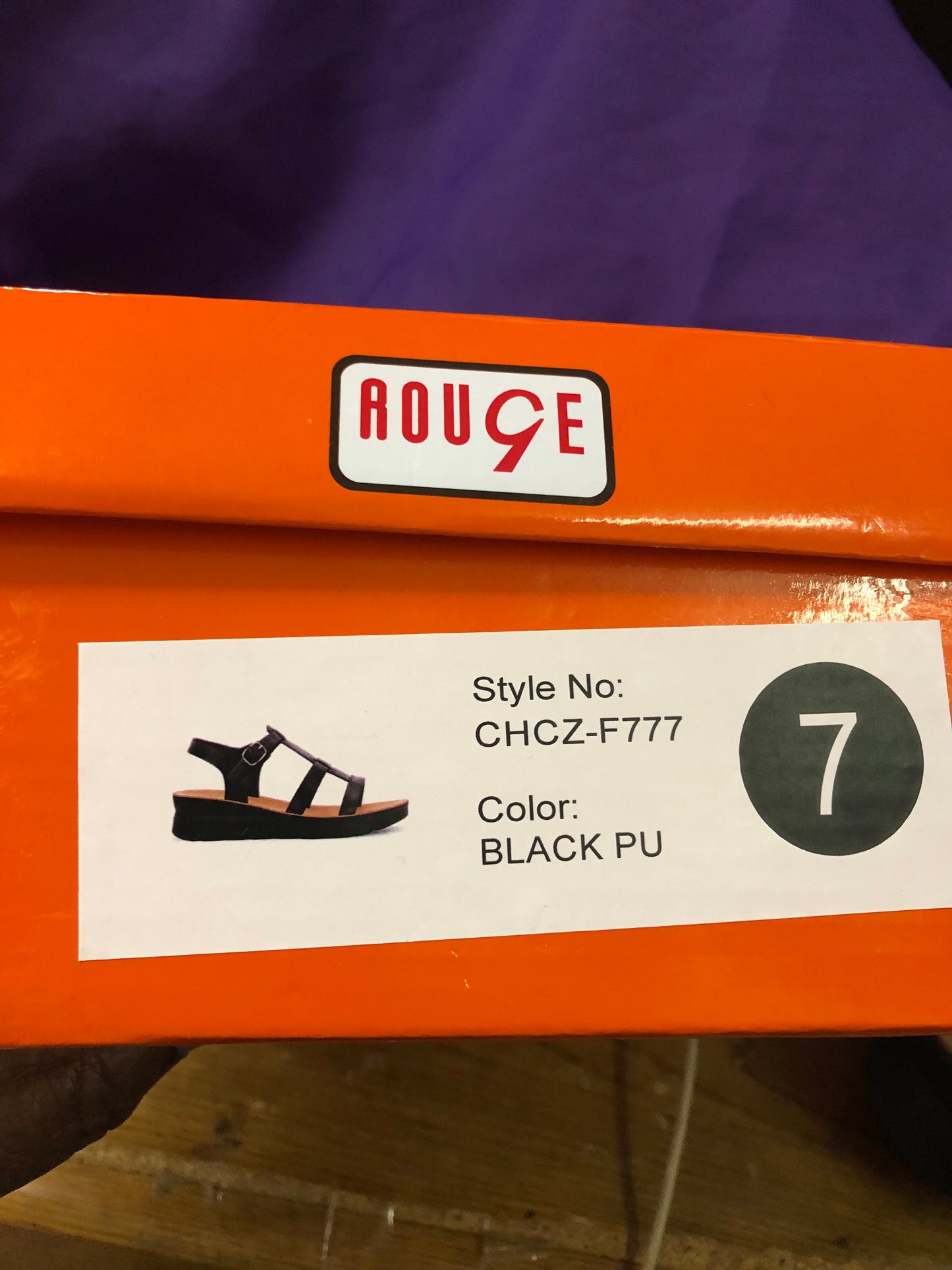 Woman T-Strap Sandal Size 7 Color Black New Arrival With Box