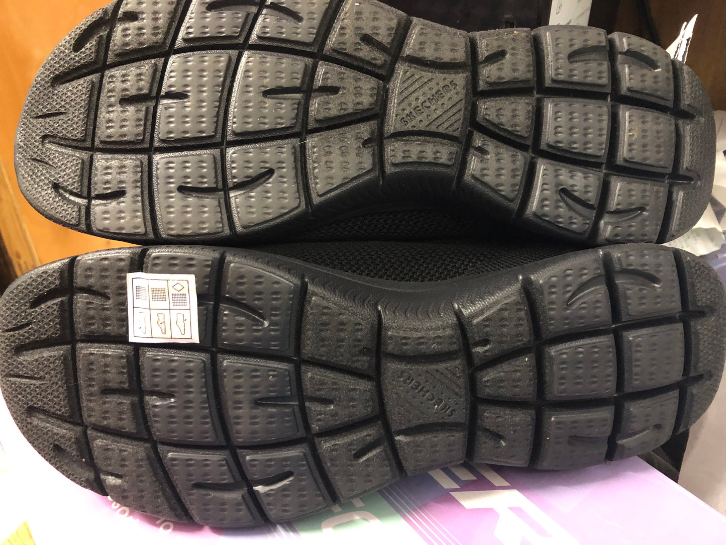 Woman Slip on Skechers With Memory Foam Size 11 Color Black "New Arrival"