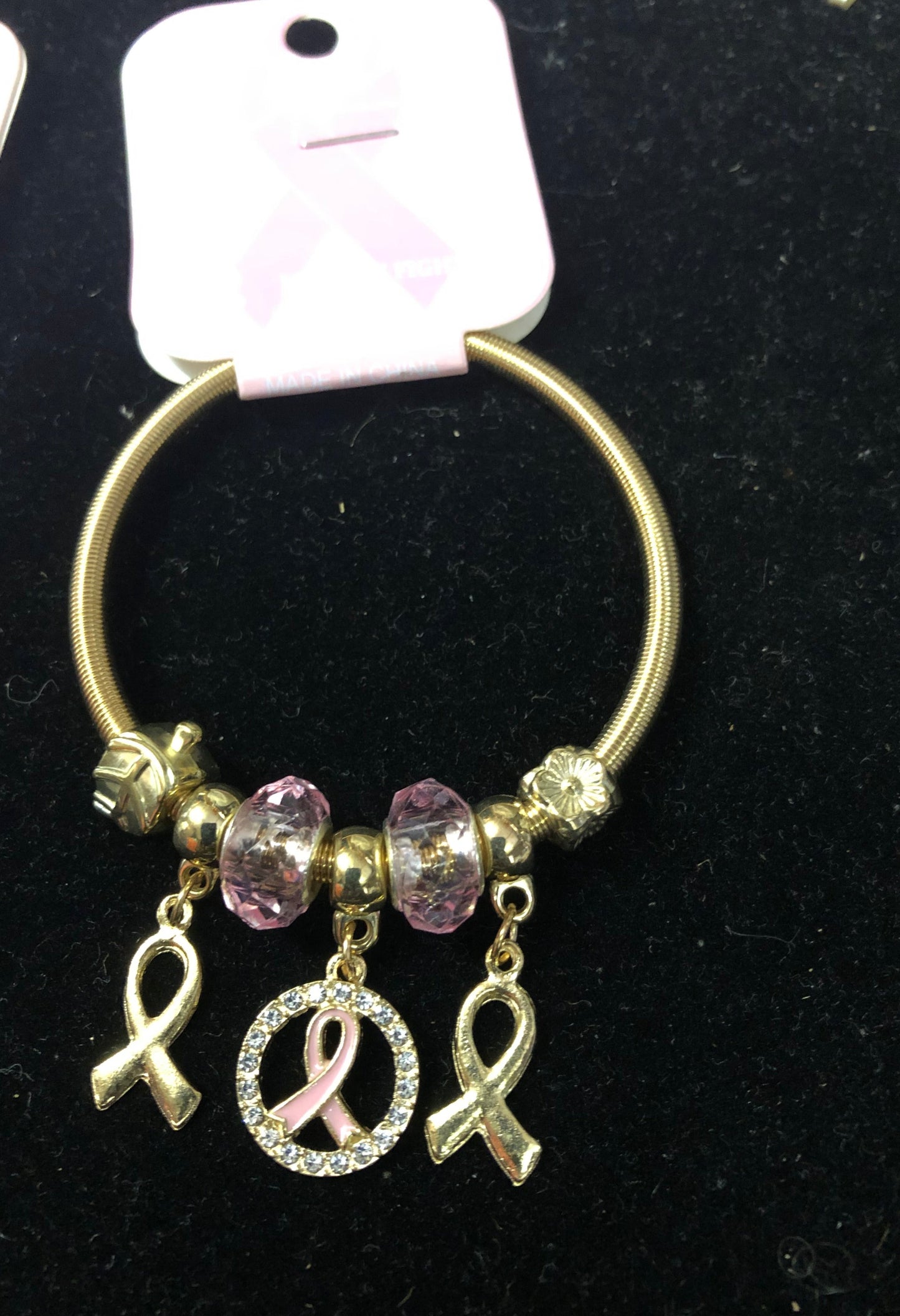 Fashion Bracelet Stretchy Band. "OCTOBER" BCA Month 4 In Gold And 3 Left In Silver "New Arrival"
