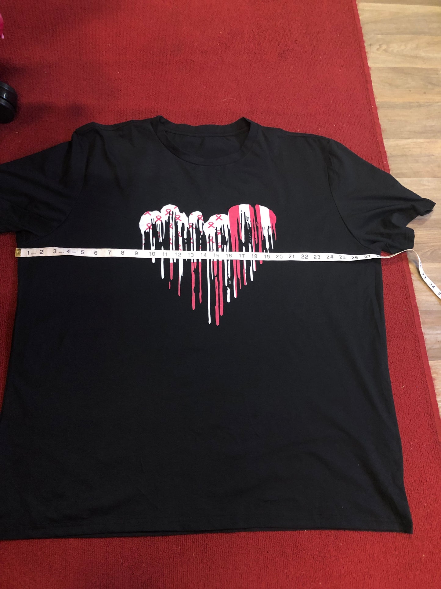 Plus Size 4XL Pink Heart Graphic Print T Shirt For Men, Summer Trendy Short-sleeve T Shirt (SOLD OUT) Tees Tops For Males, Men "New Arrival"
