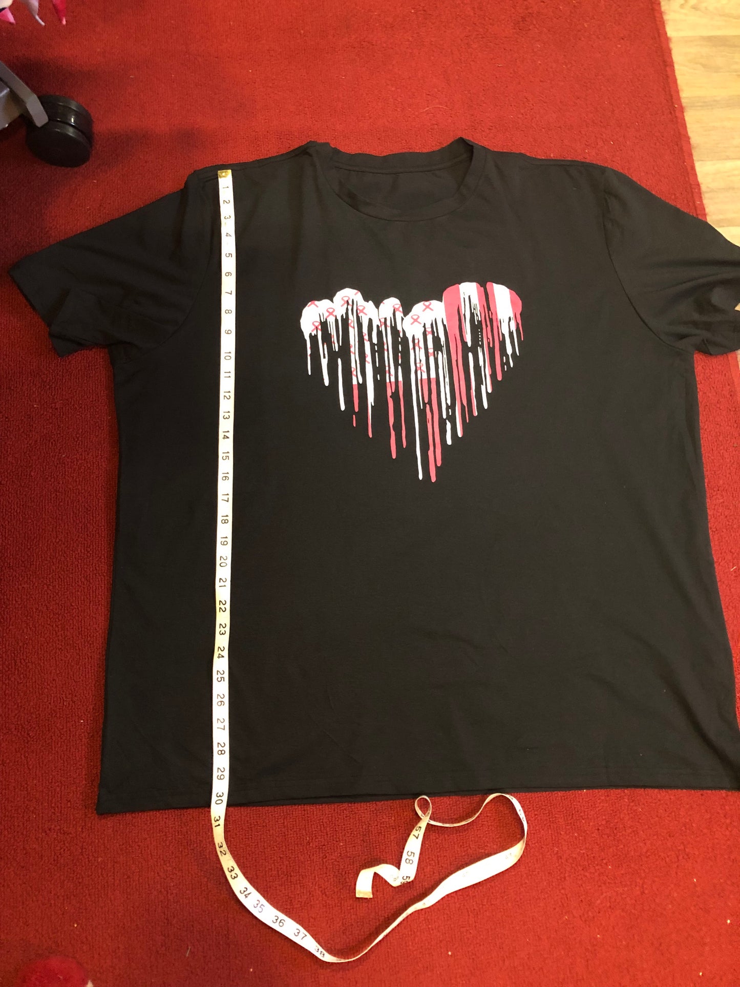 Plus Size 4XL Pink Heart Graphic Print T Shirt For Men, Summer Trendy Short-sleeve T Shirt (SOLD OUT) Tees Tops For Males, Men "New Arrival"