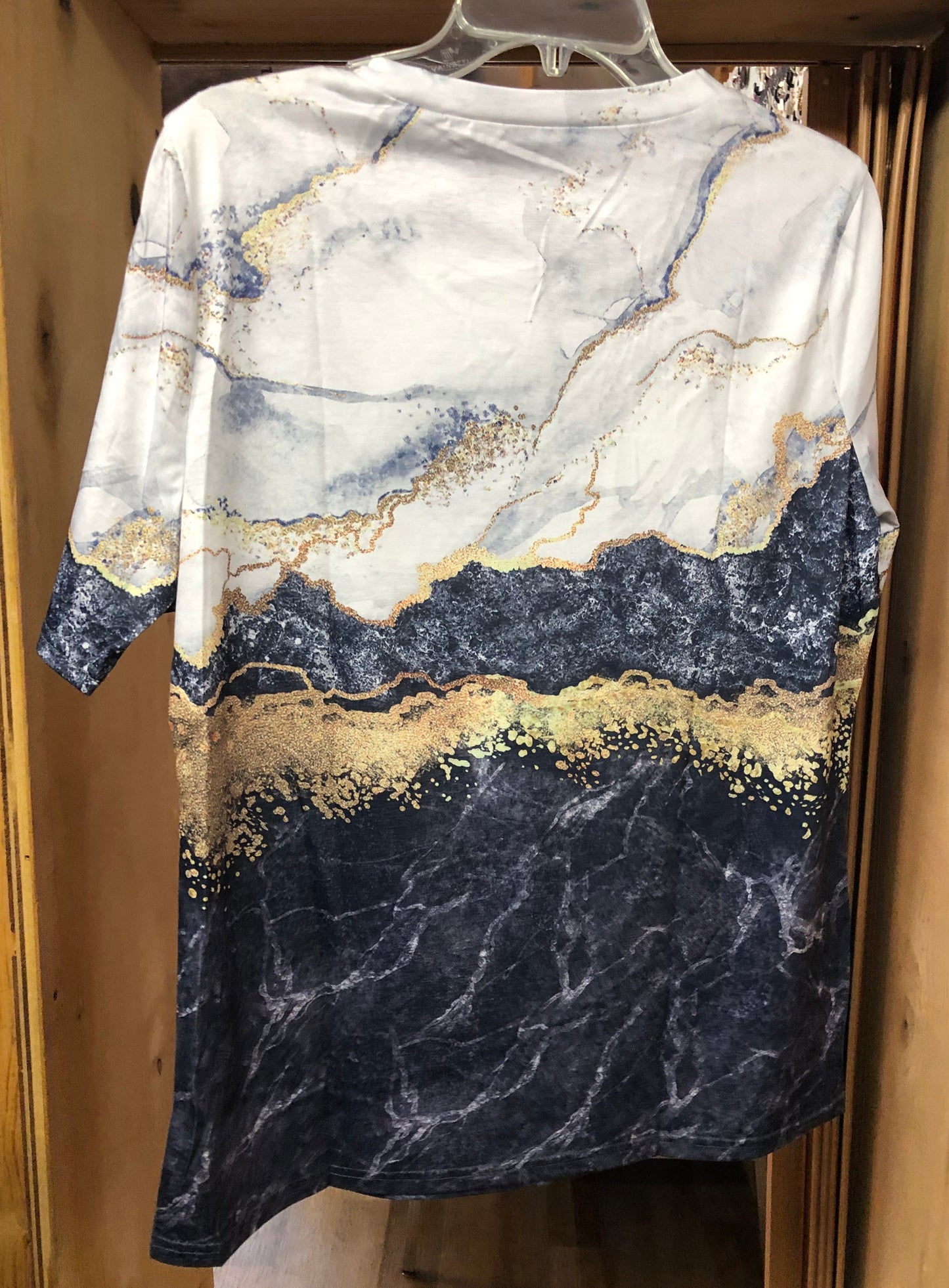 Woman SizeL(8-10)Marble Cat Print T-shirt, Casual Crew Neck Short SleeveT-shirt, (SOLD OUT)
