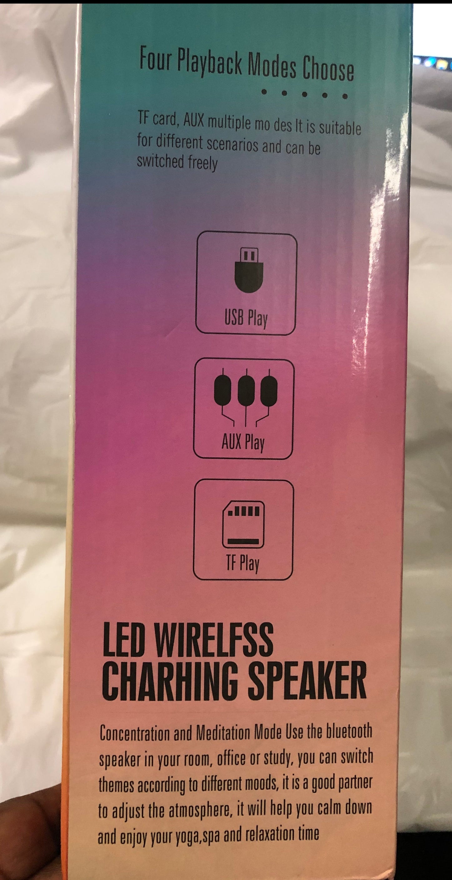 LED Wireless Charhing Speakers G3 Great Christmas Gift Color White "New Arrival"