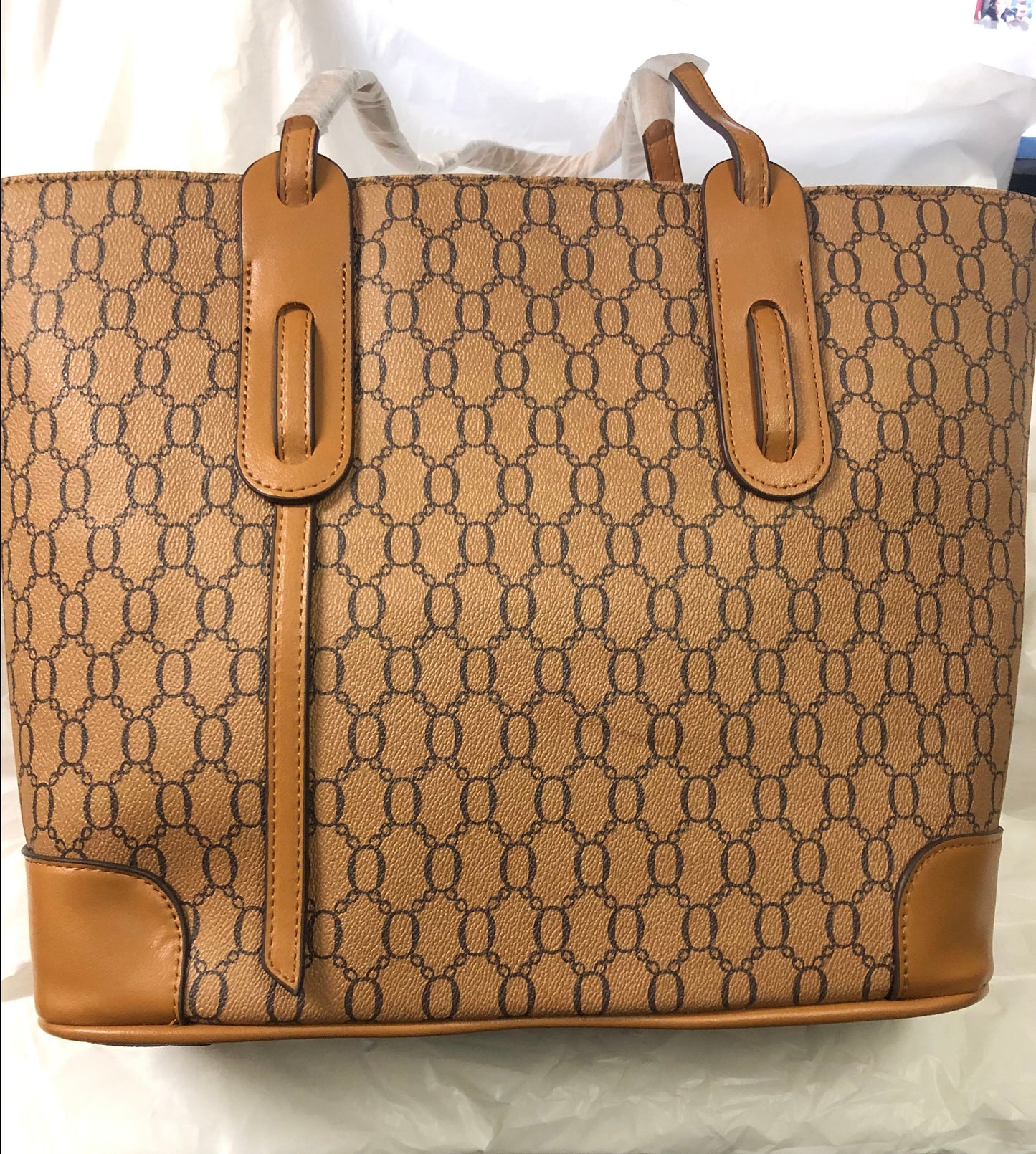 Woman 3 In 1 Big Leather Tote Bag With Crossbody "New Arrival" Color Brown (SOLD 0UT)