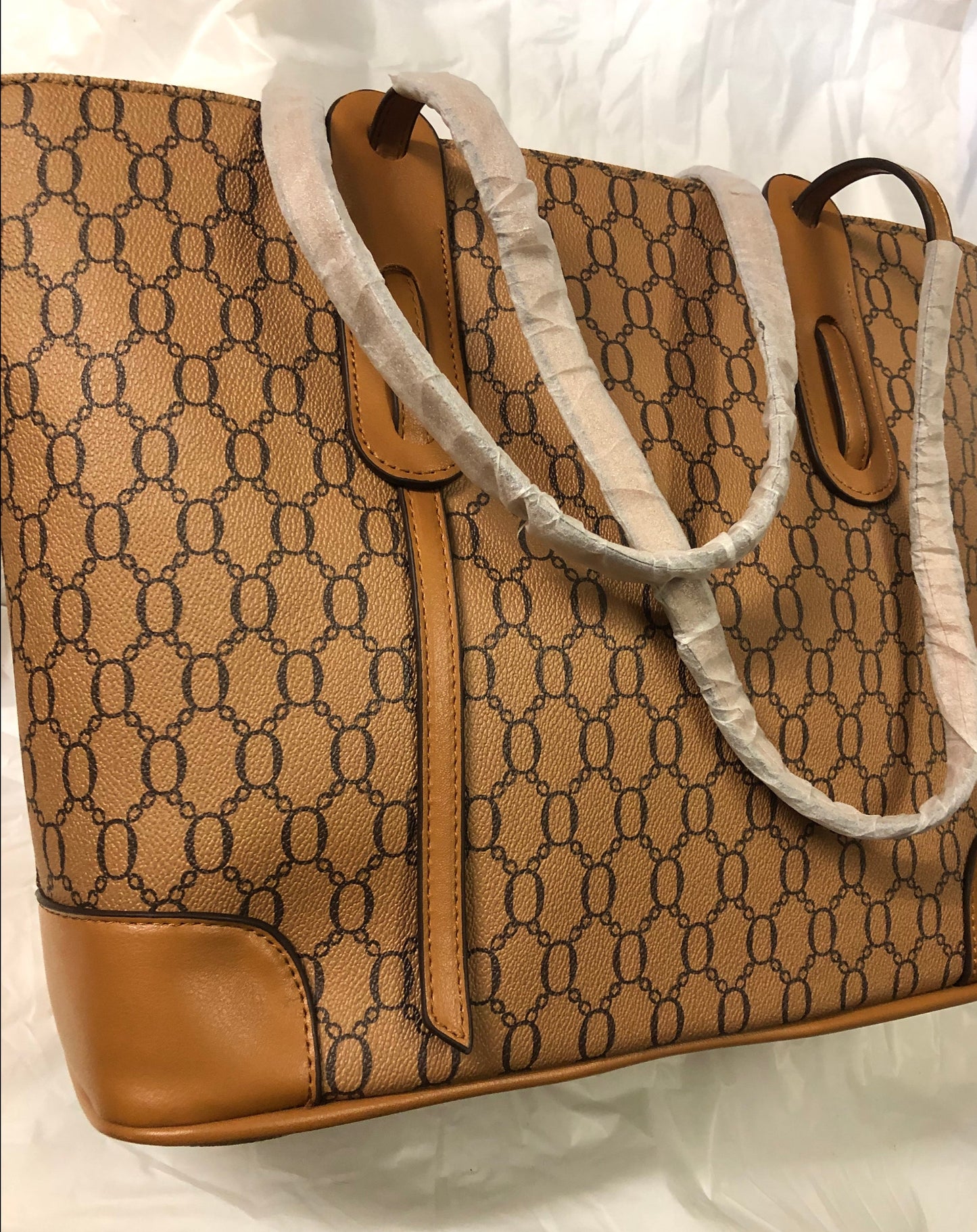 Woman 3 In 1 Big Leather Tote Bag With Crossbody "New Arrival" Color Brown (SOLD 0UT)