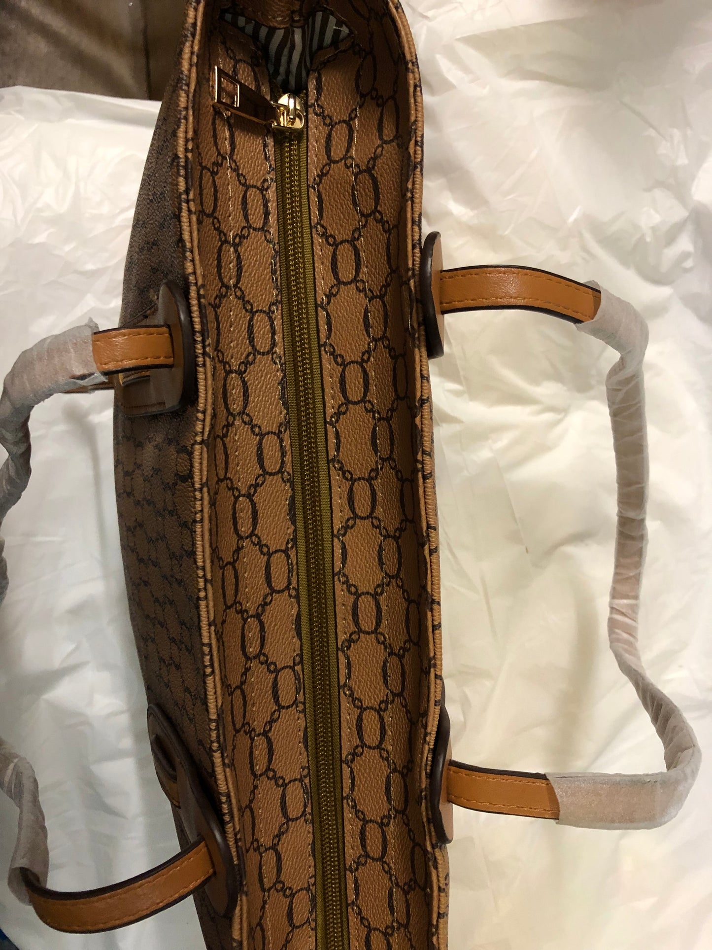 Woman 3 In 1 Big Leather Tote Bag With Crossbody "New Arrival" Color Brown (SOLD 0UT)
