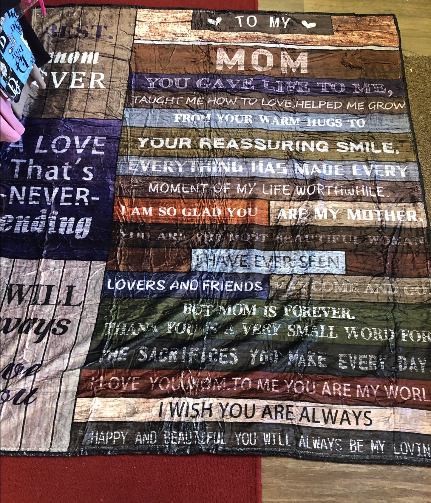 To My Mom Blanket Size 60x50 "New Arrival" Just In Time To Make Your Christmas List.Thanks For Your Purchase(SOLD OUT)