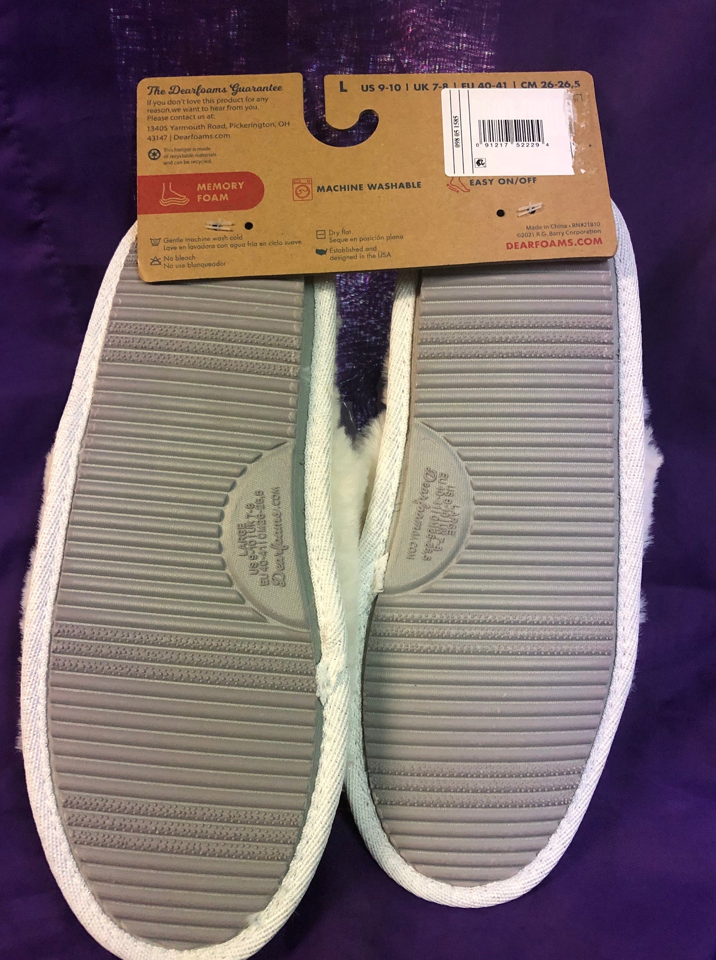 Woman Bed Slippers(Great For The Cat Lover) Color Off White Size L (9-10)"New Christmas "SOLD OUT Arrival"