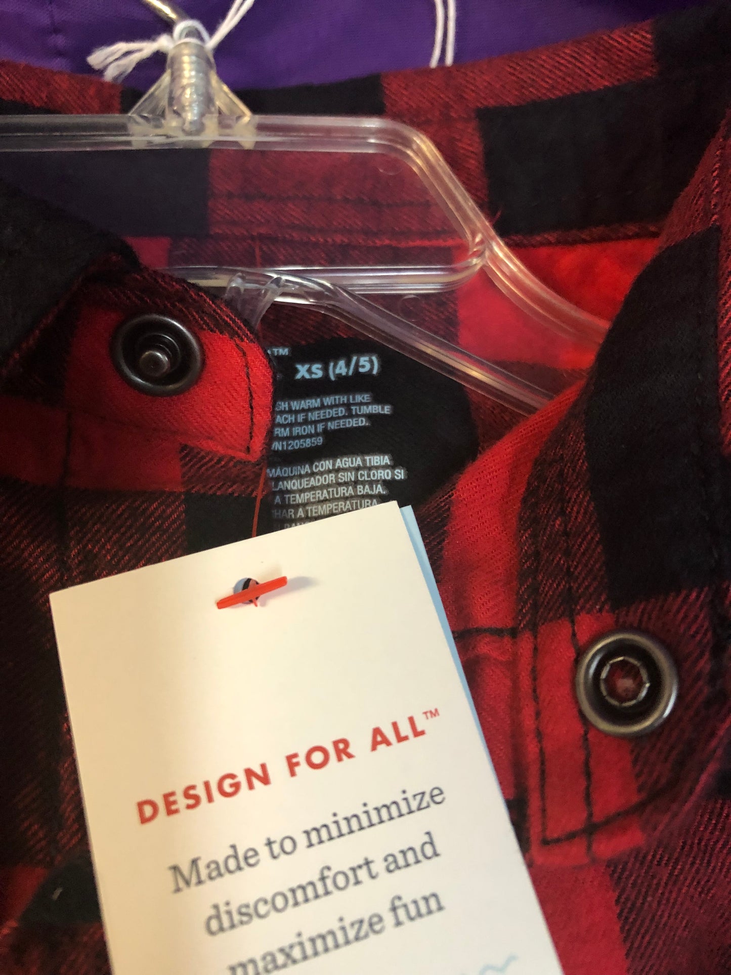Boys Hidden Snap Front Shirt Size XS (4/5 )"Just In Time For Christmas "New Arrival"