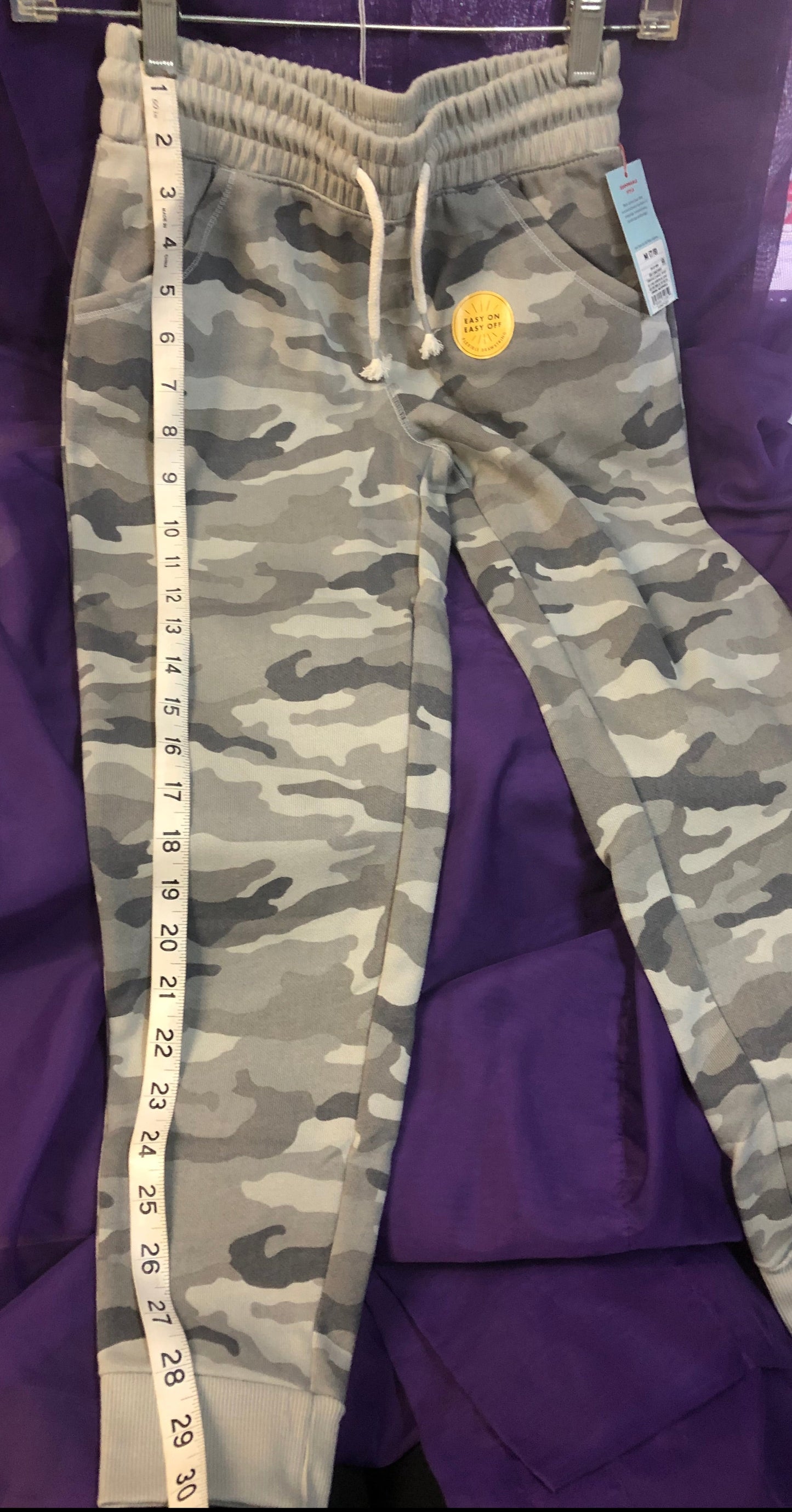 Boys/Girls Unisex Camo Pants Size M (7/8) "New Arrival" Elastic Wastband