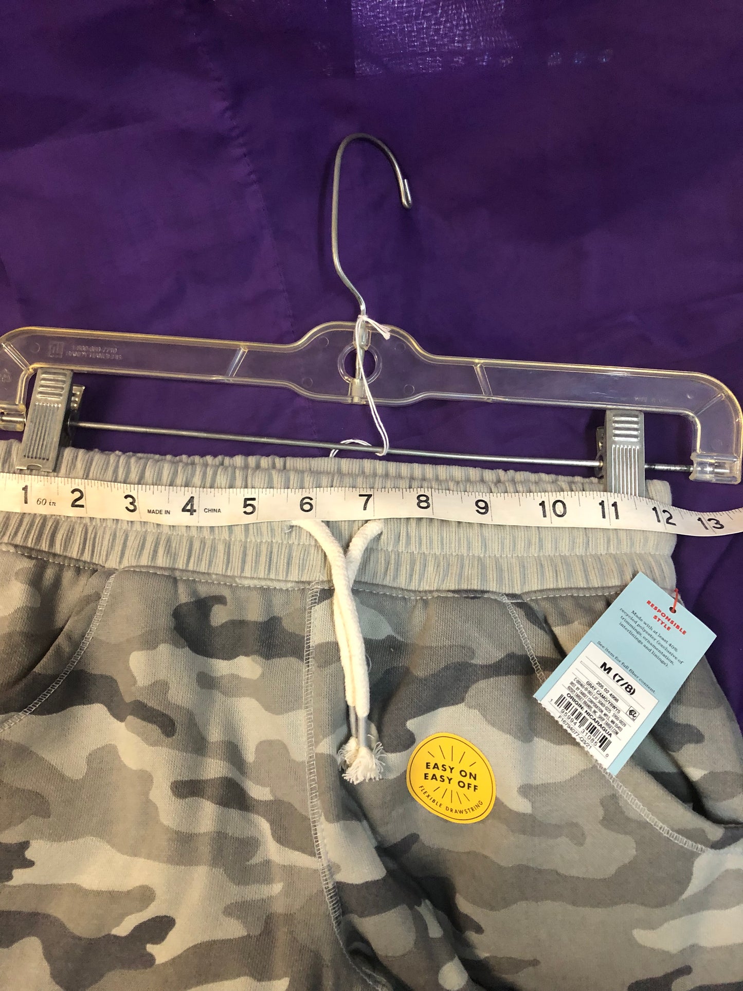 Boys/Girls Unisex Camo Pants Size M (7/8) "New Arrival" Elastic Wastband
