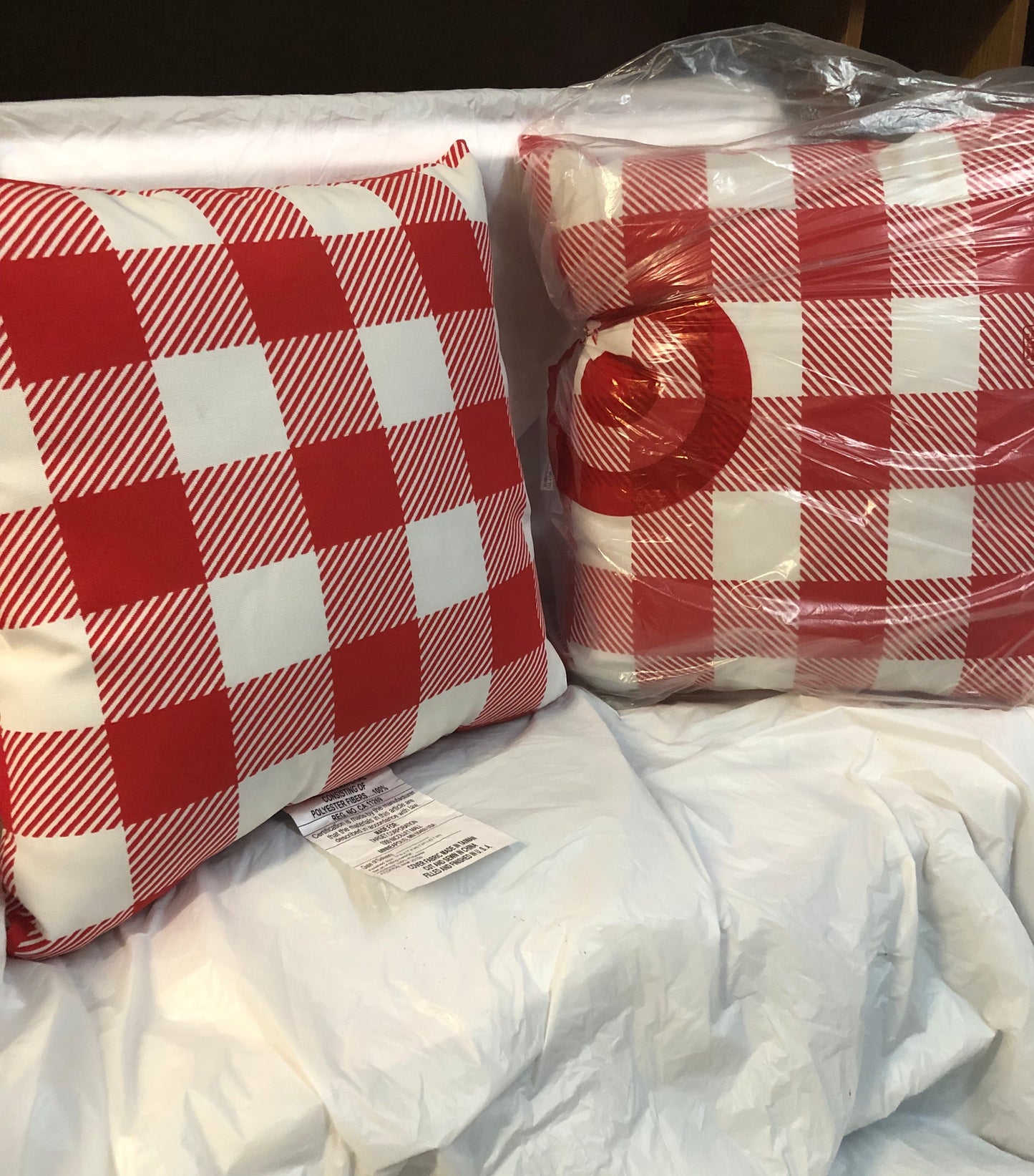 Red/White Christmas Pillow @20.00Ea.Indoor/OutDoor 'New Arrival' Only 4 Left