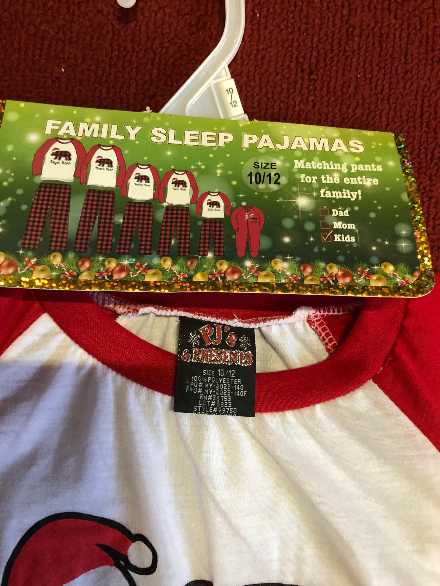 Boys Sleep Pajamas Matching Pants Size 10/12 "New Arrival" Just In For Christmas