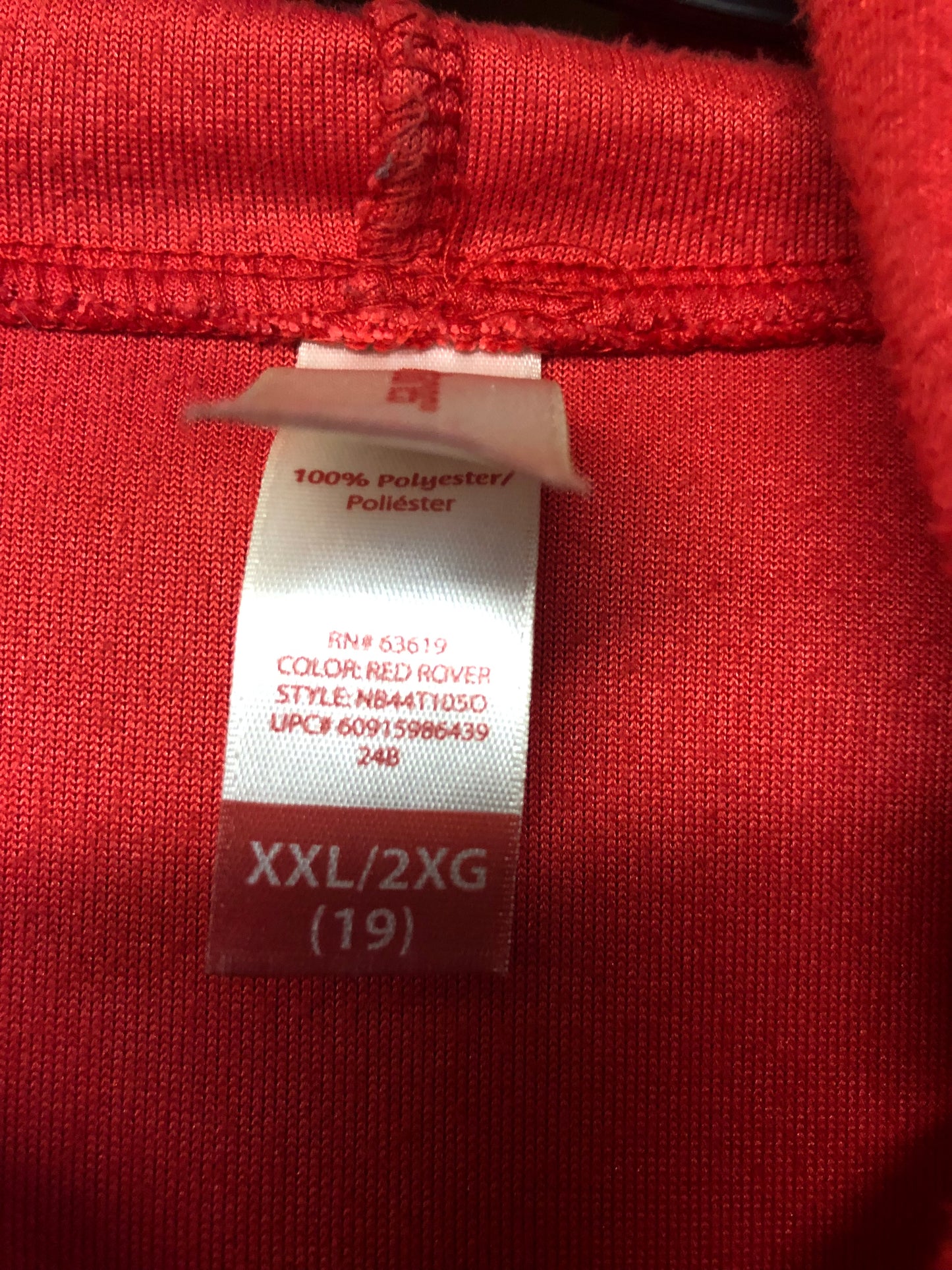 Woman 2 pic.Jogger Set Zipper Front Hoodie With pockets Size 2XL Color Red Raver