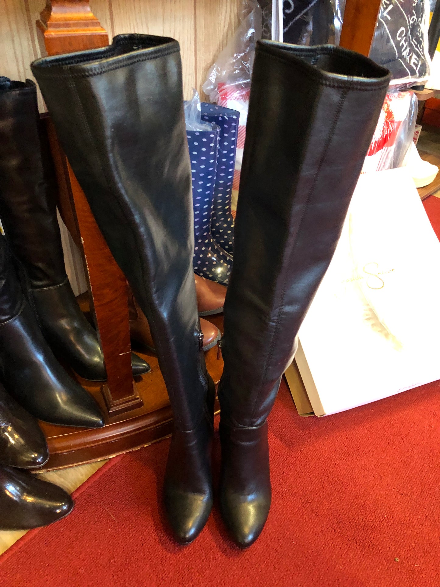 Woman Boot JS Grandie Size 8.5 Color Black Knee High Side Zip ByJessica Simpson (SOLD OUT)