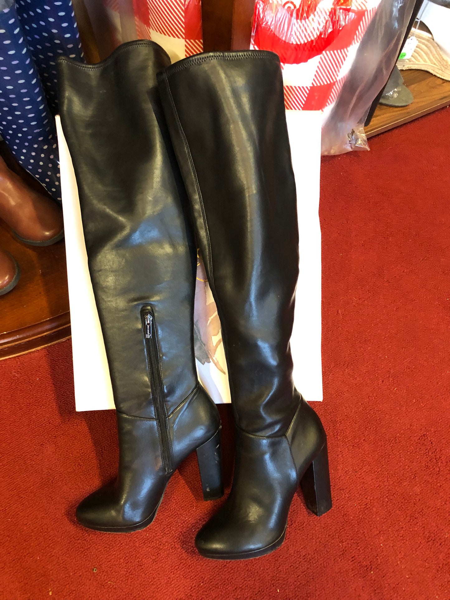 Woman Boot JS Grandie Size 8.5 Color Black Knee High Side Zip ByJessica Simpson (SOLD OUT)