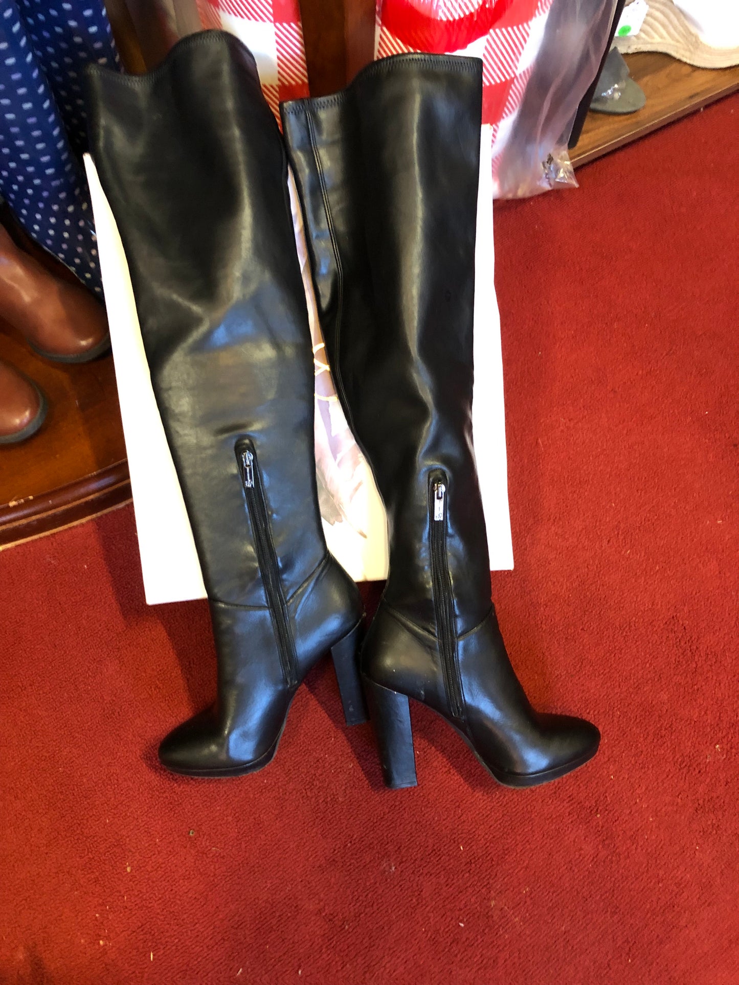 Woman Boot JS Grandie Size 8.5 Color Black Knee High Side Zip ByJessica Simpson (SOLD OUT)