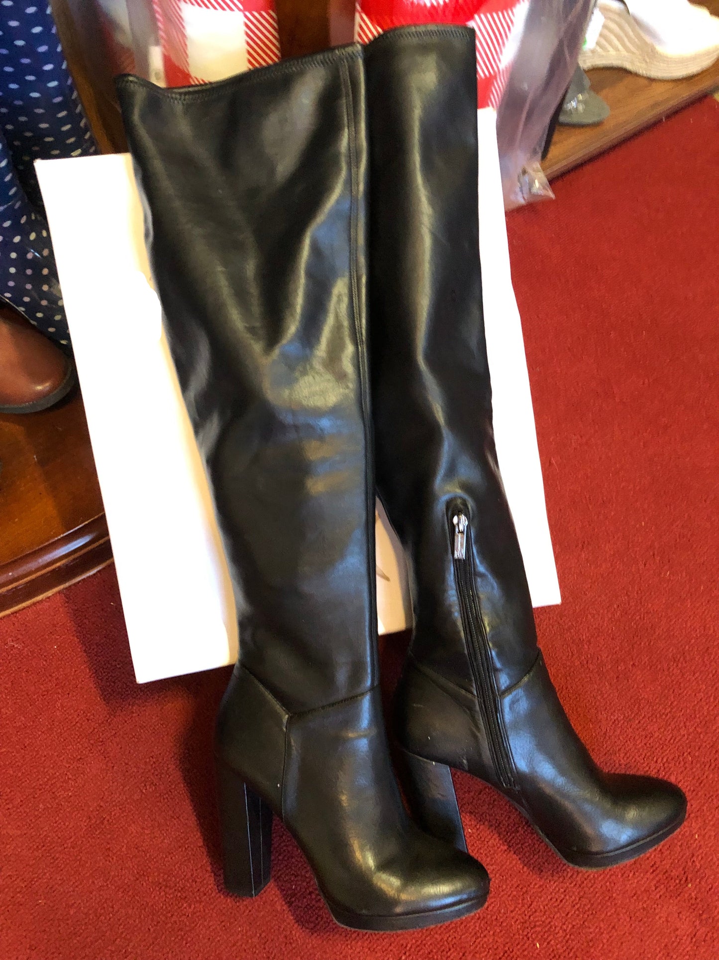 Woman Boot JS Grandie Size 8.5 Color Black Knee High Side Zip ByJessica Simpson (SOLD OUT)