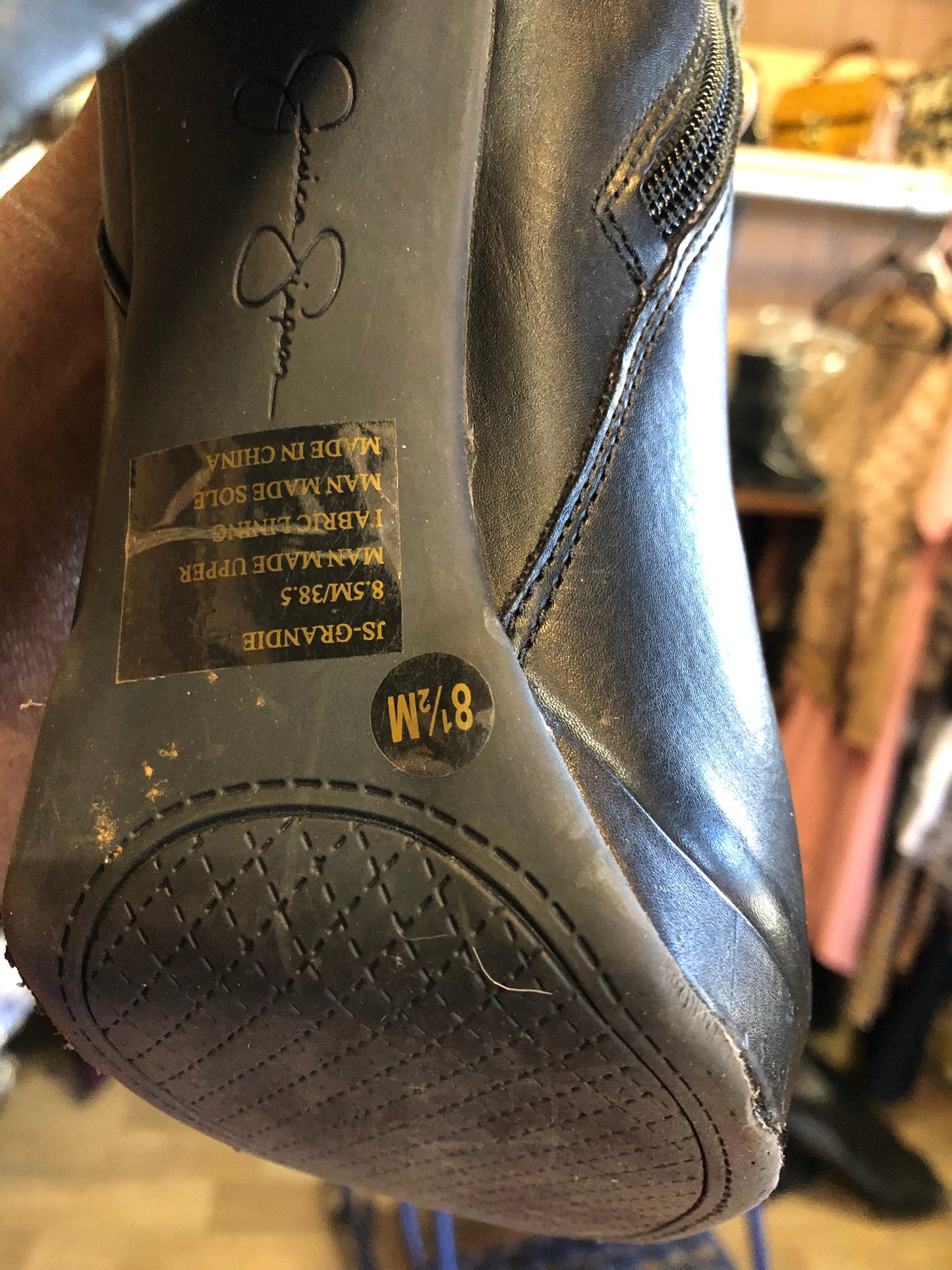 Woman Boot JS Grandie Size 8.5 Color Black Knee High Side Zip ByJessica Simpson (SOLD OUT)