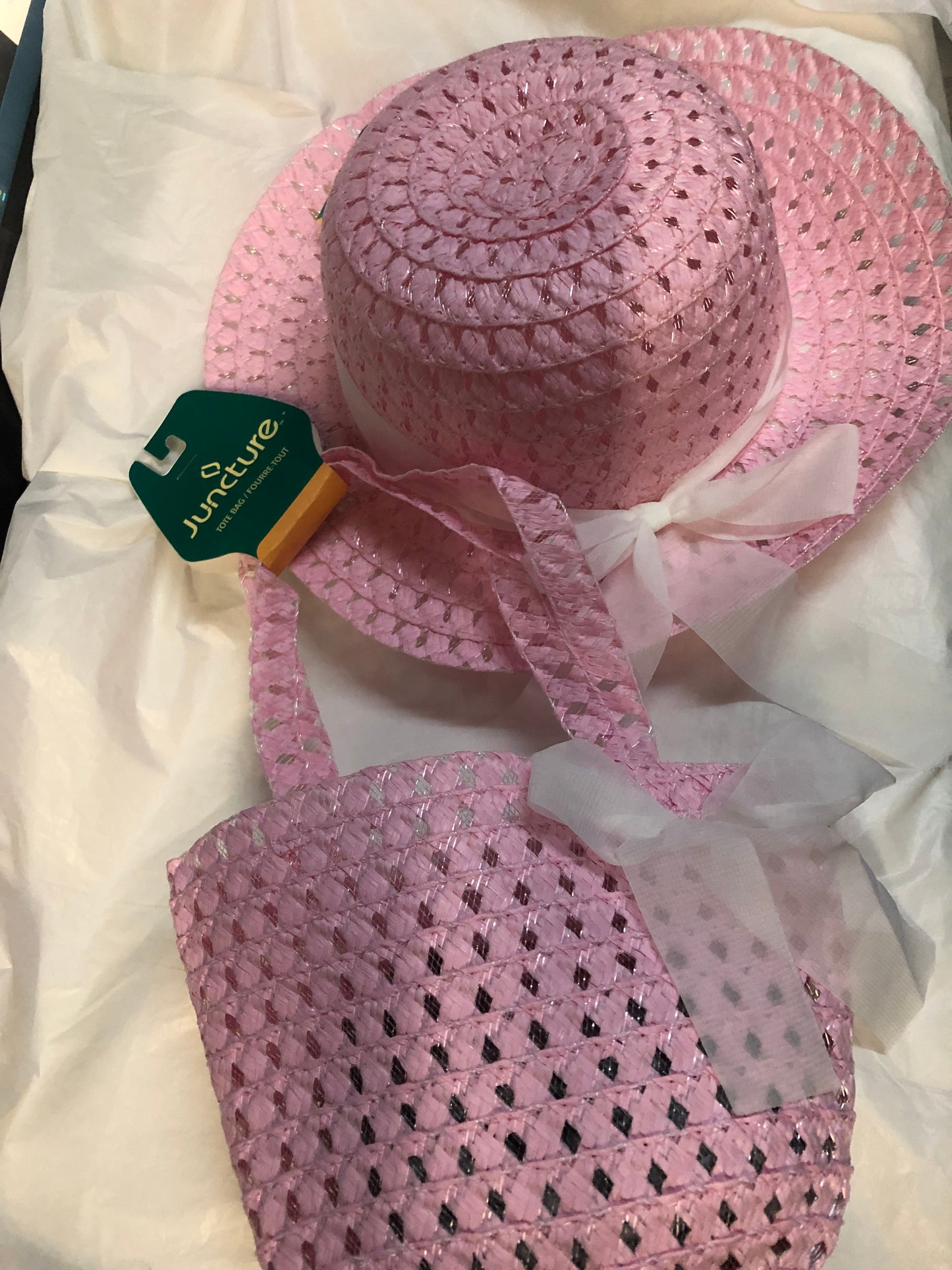 Girls Easter Dress Up Hat And Purse Set Color Pink "New Arrival"