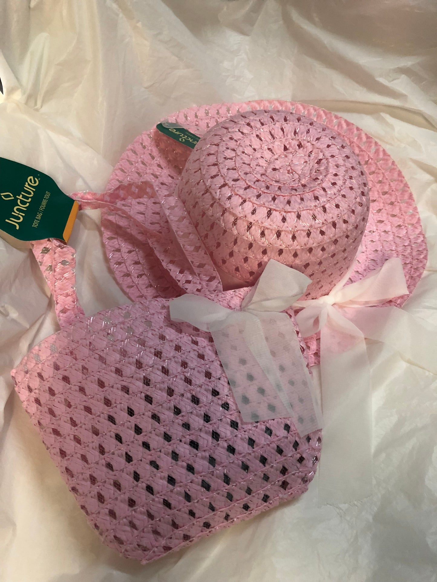 Girls Easter Dress Up Hat And Purse Set Color Pink "New Arrival"