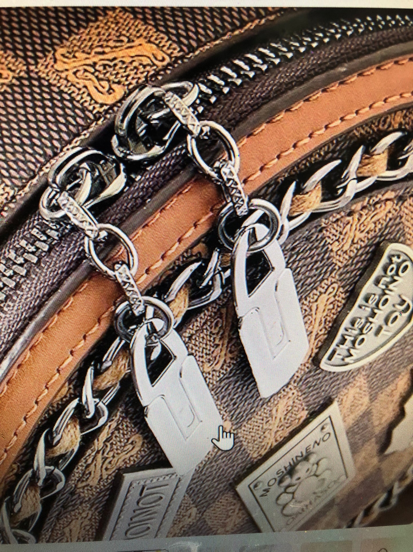 Woman Circular Badge Crossbody/ Tote Bag Color Brown Checks "New Arrival"