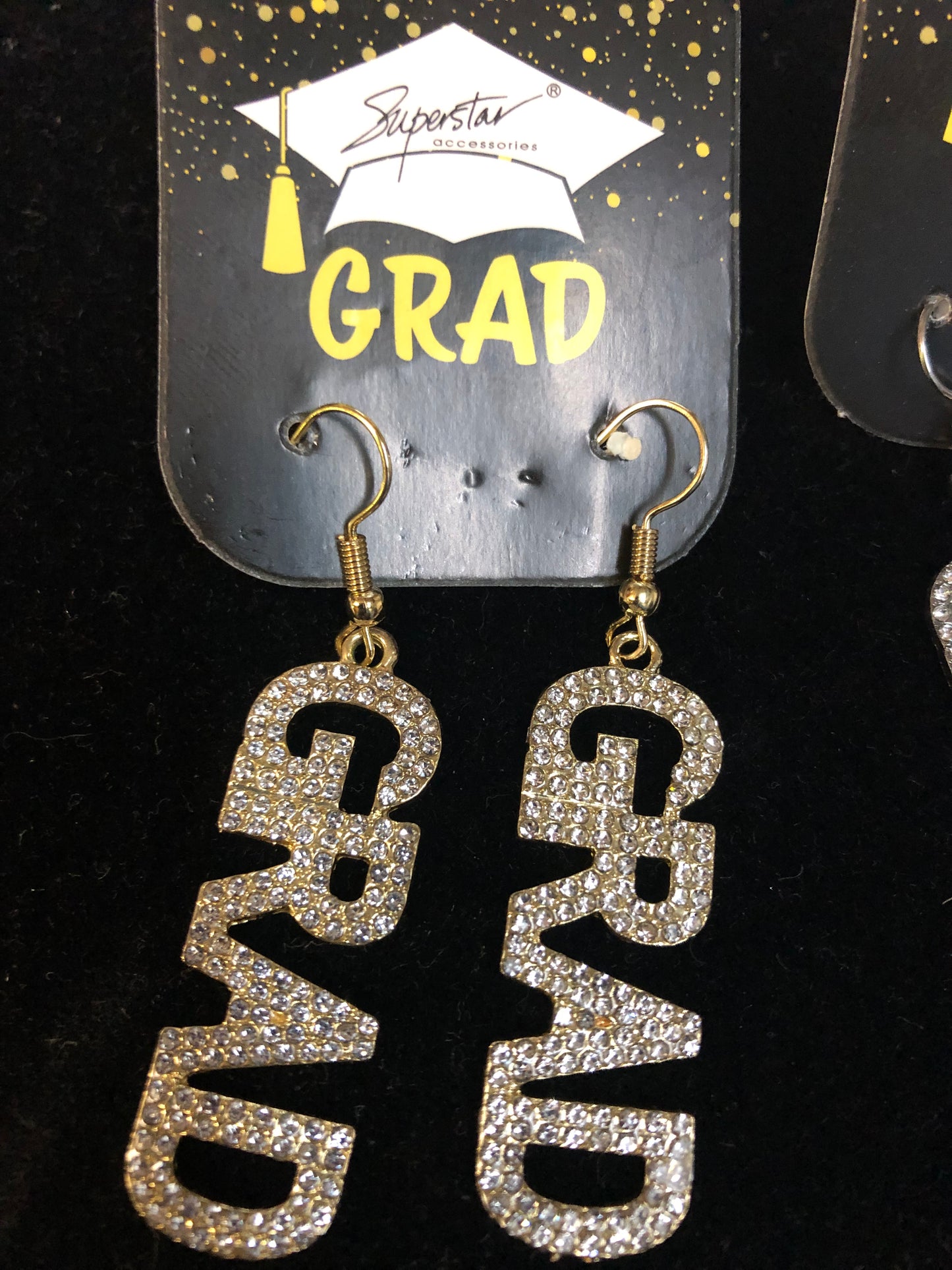 Graduation Earrings On Fish Hook Back Come In Gold Or Silver "New Arrival"