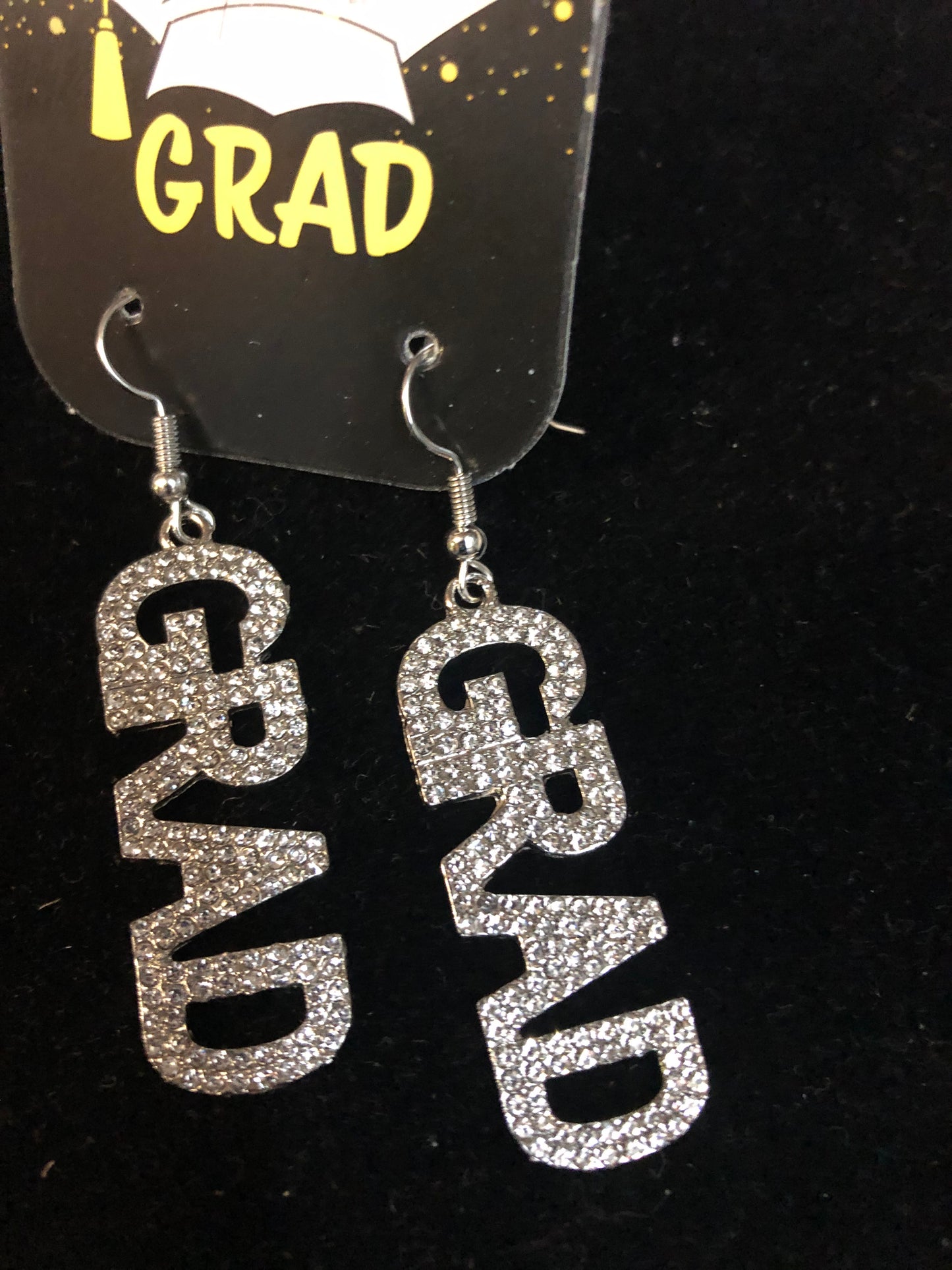 Graduation Earrings On Fish Hook Back Come In Gold Or Silver "New Arrival"