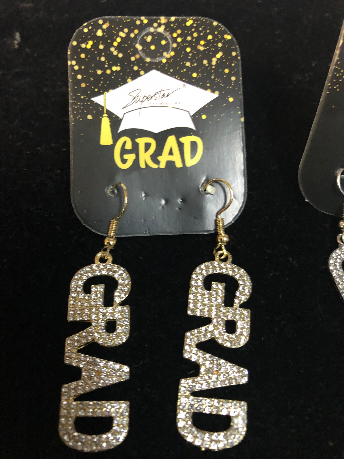 Graduation Earrings On Fish Hook Back Come In Gold Or Silver "New Arrival"