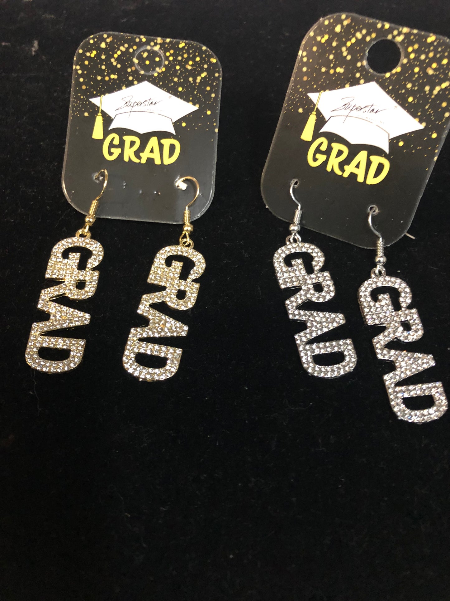 Graduation Earrings On Fish Hook Back Come In Gold Or Silver "New Arrival"
