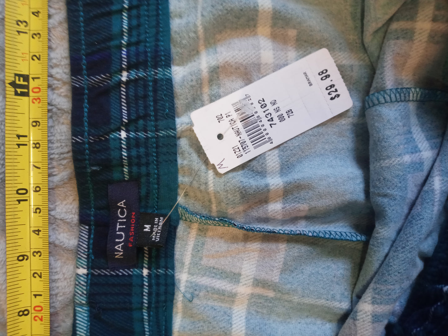 Men Lounge Sleepwear Pants By Nautica Color Green Multicolor Size M