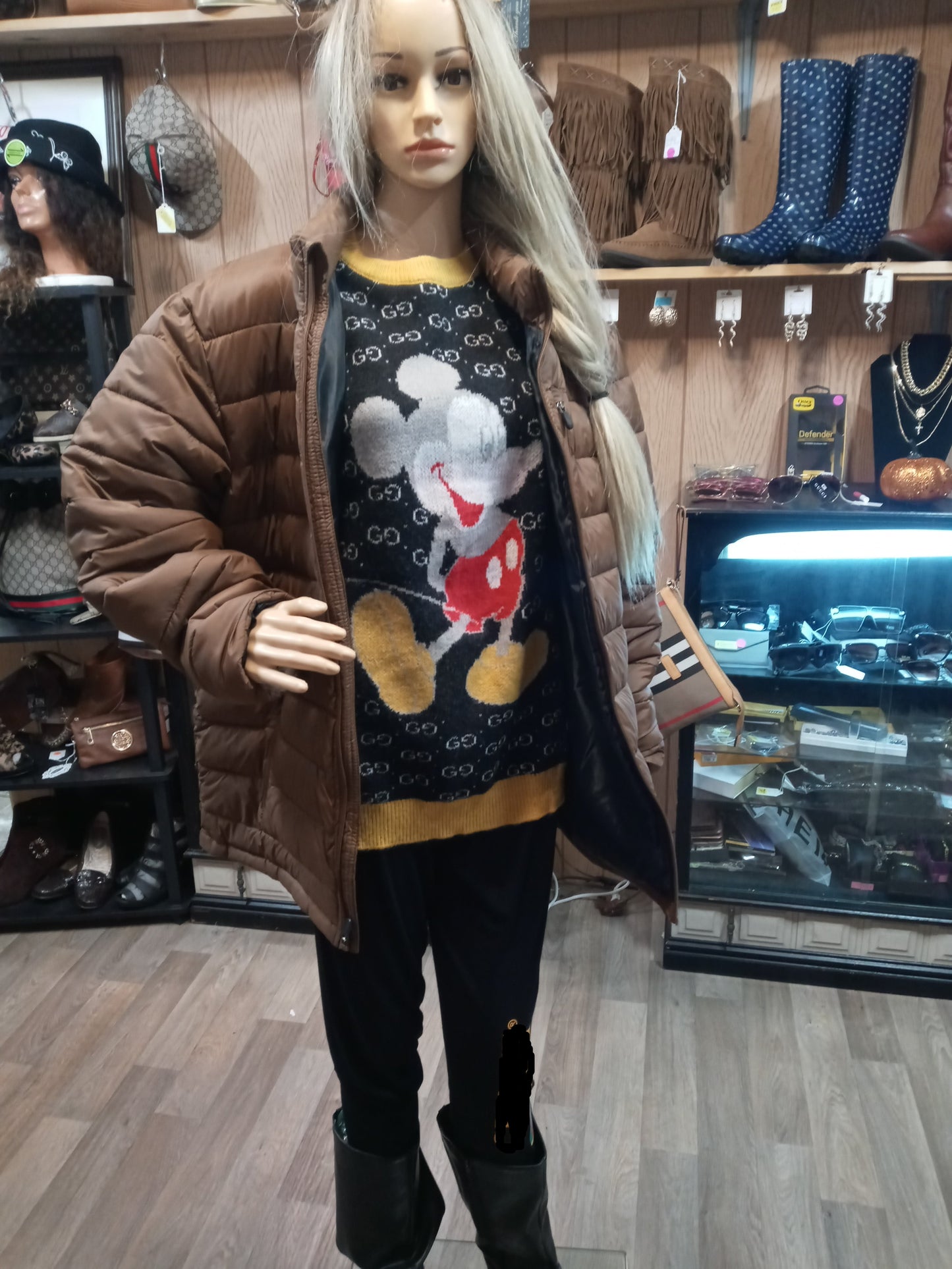 Woman Puffer Bass Creek Outfitters Coat Size XL Color Brown