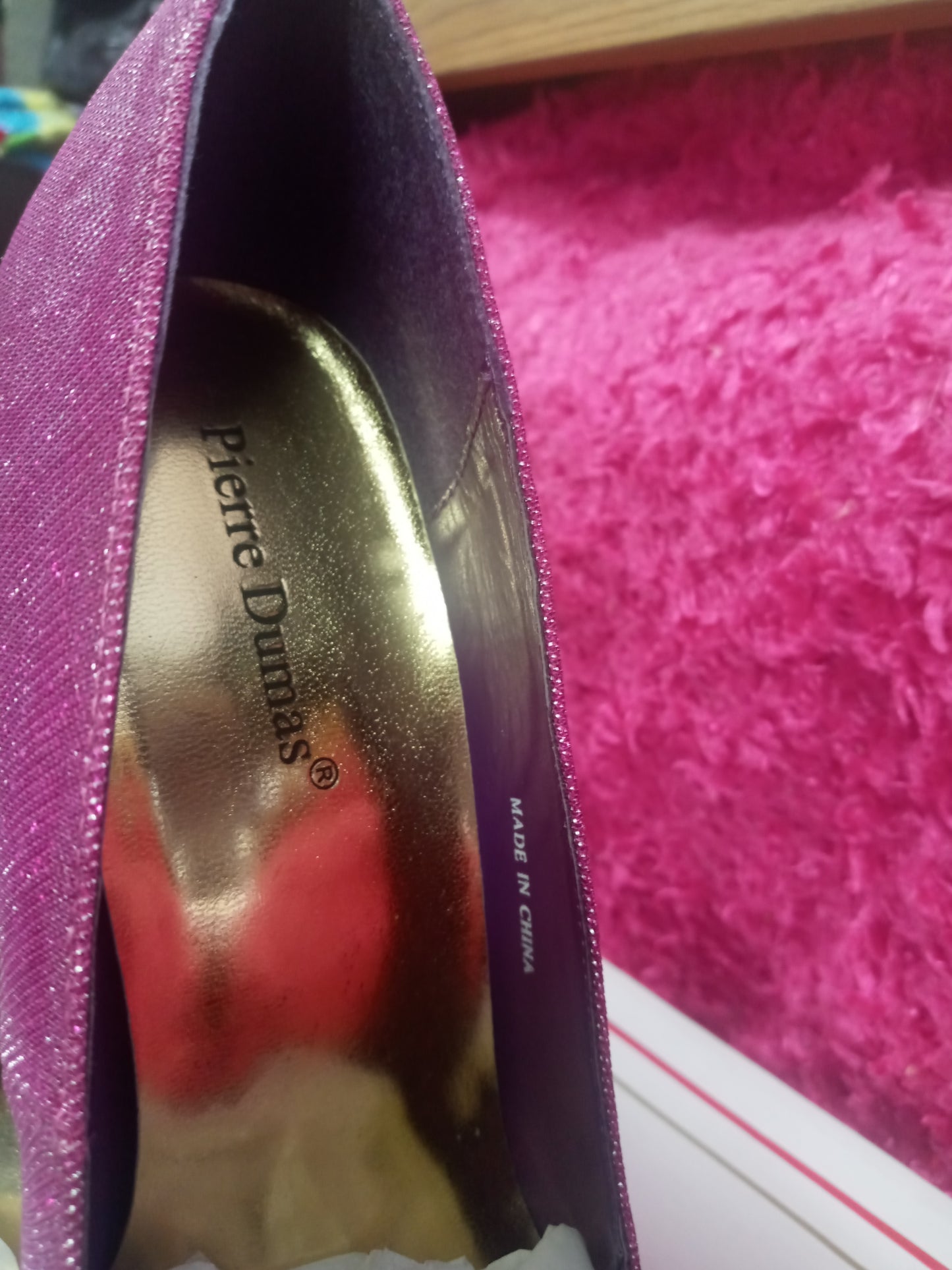 Womans Bow & Stone Detail Pump Dress Shoe Size 8M Color Purple
