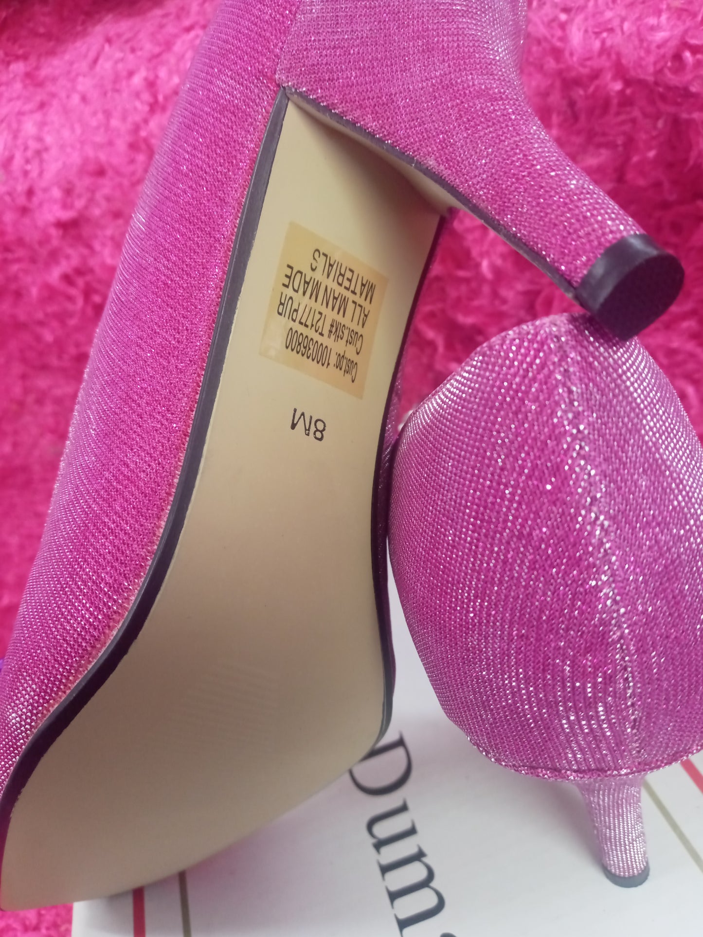 Womans Bow & Stone Detail Pump Dress Shoe Size 8M Color Purple