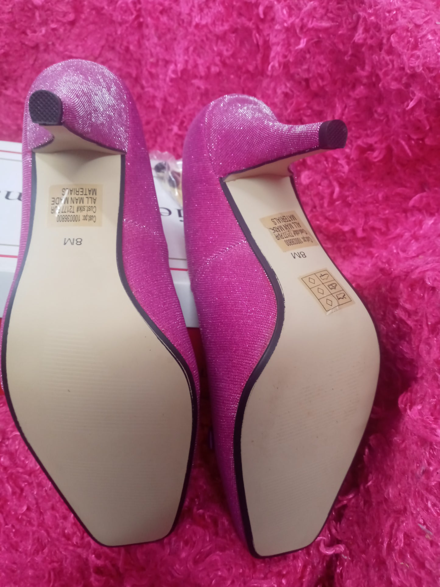 Womans Bow & Stone Detail Pump Dress Shoe Size 8M Color Purple