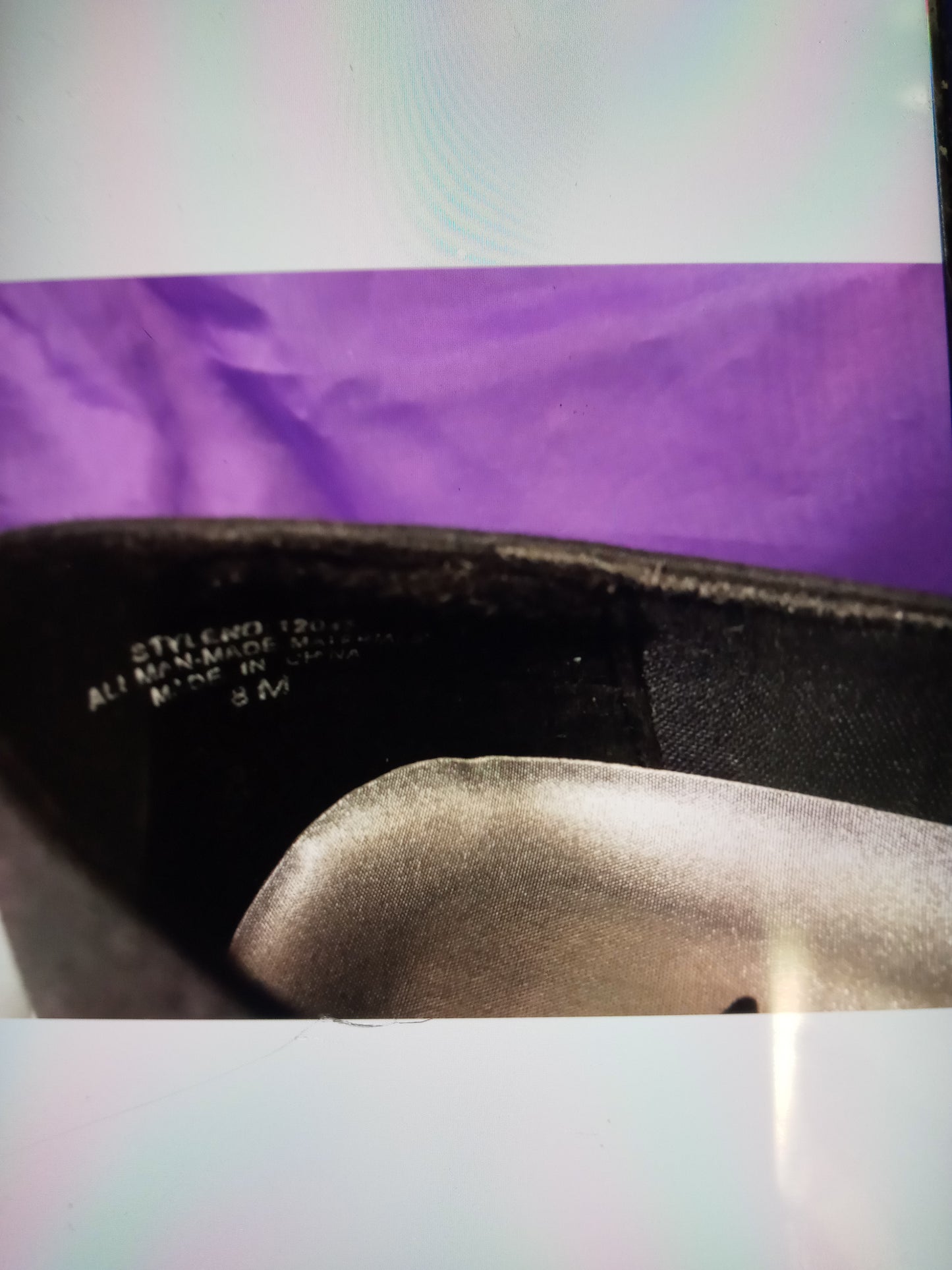 Woman Pre-Owned Pumps Blk/Purple Size 8 (Sold Out) Thanks For Your Purchase