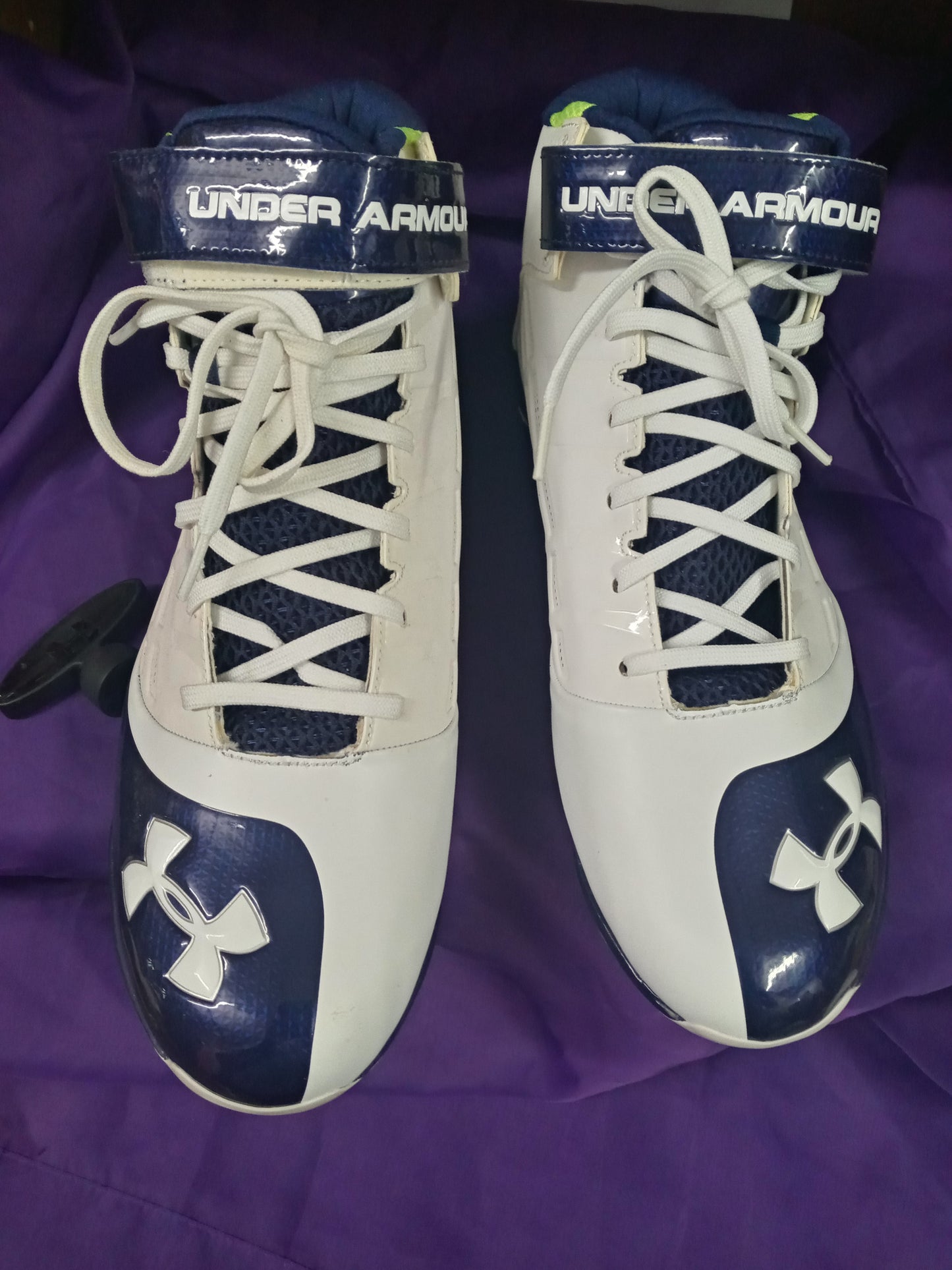 Football Cleats Under Armour Size 12.5 Color White/Blue "New Arrival" It's Football Season