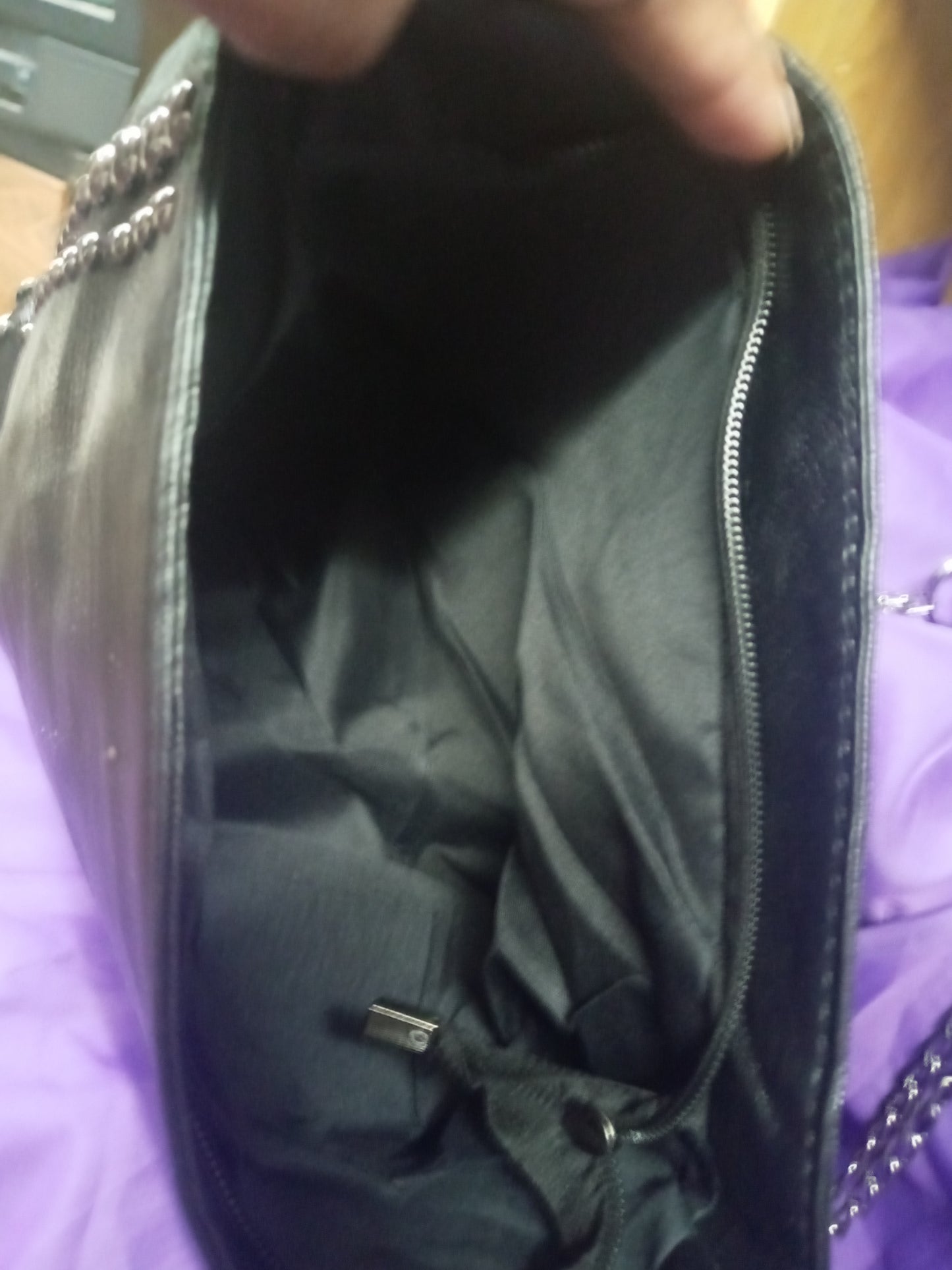 Woman Leather Studed Black Cross Body Bag "New Fall Arrival"