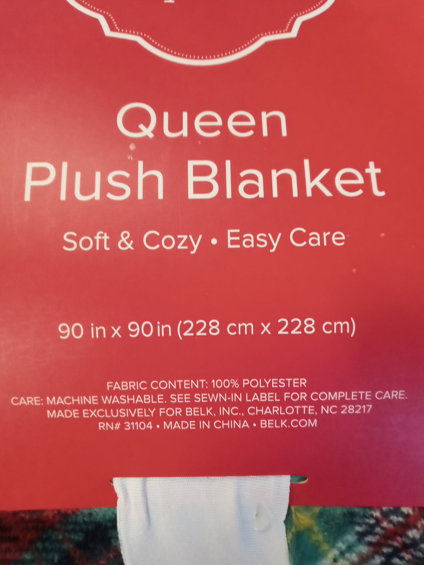 Queen Size Plush Blanket By Joyland 90 in x 90 in (228 cm x 228 cm) "New Fall Arrival"