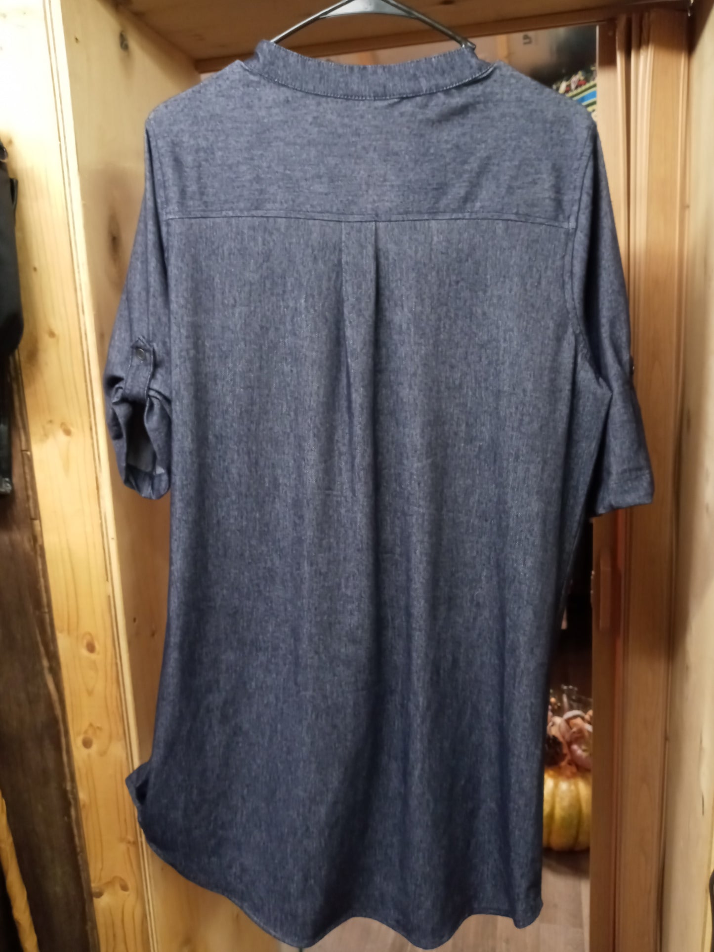 Ladies Soft Jean Dress Size XL Half Sleeve By:Bobbie &Brooks Lace Up Closure"New Fall Arrival"