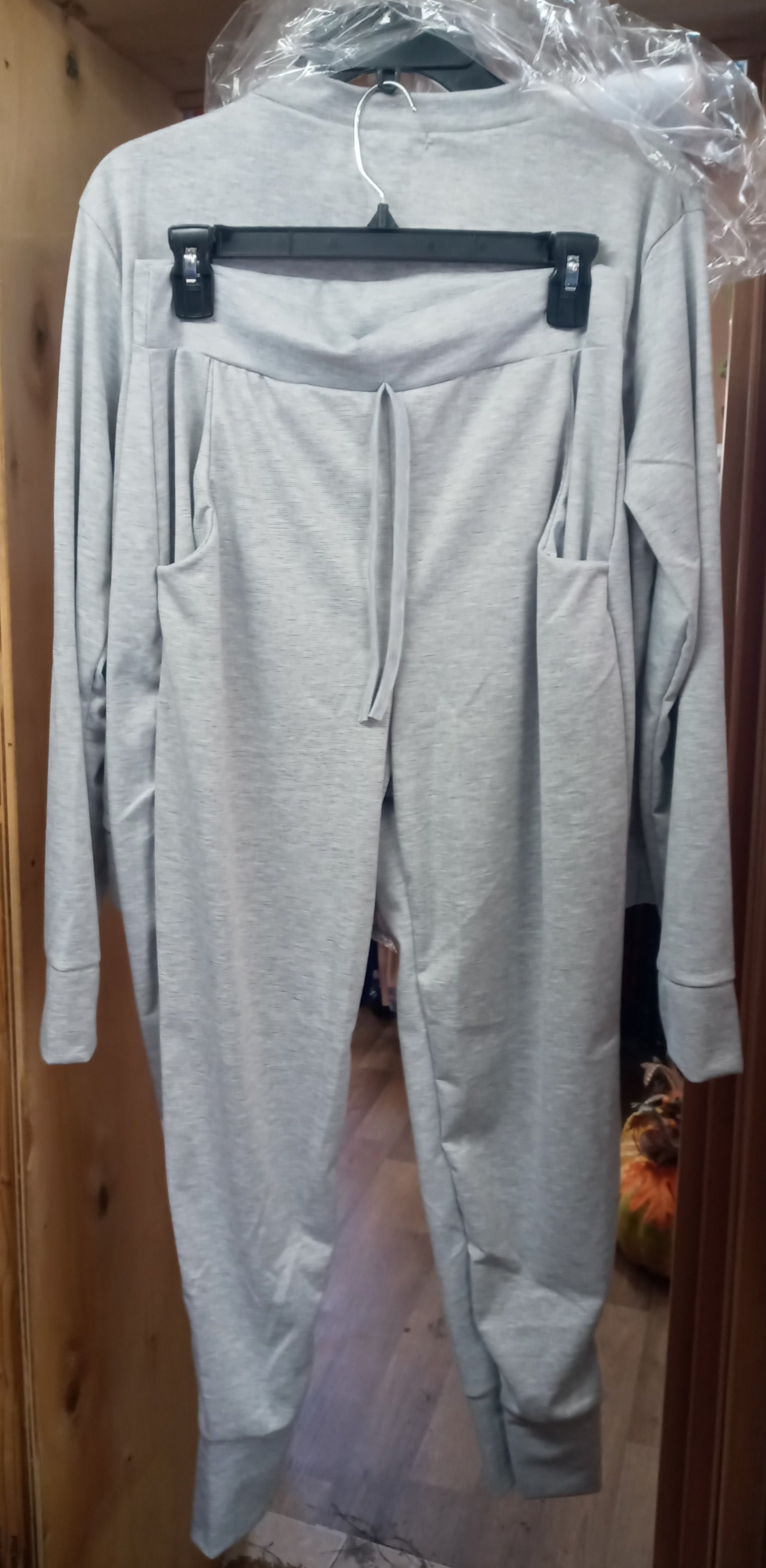 Woman 2 Piece Jogger Set By: Miss Blush Size 14 Color Gray/Blk Logo "Vogue" (SOLD OUT)