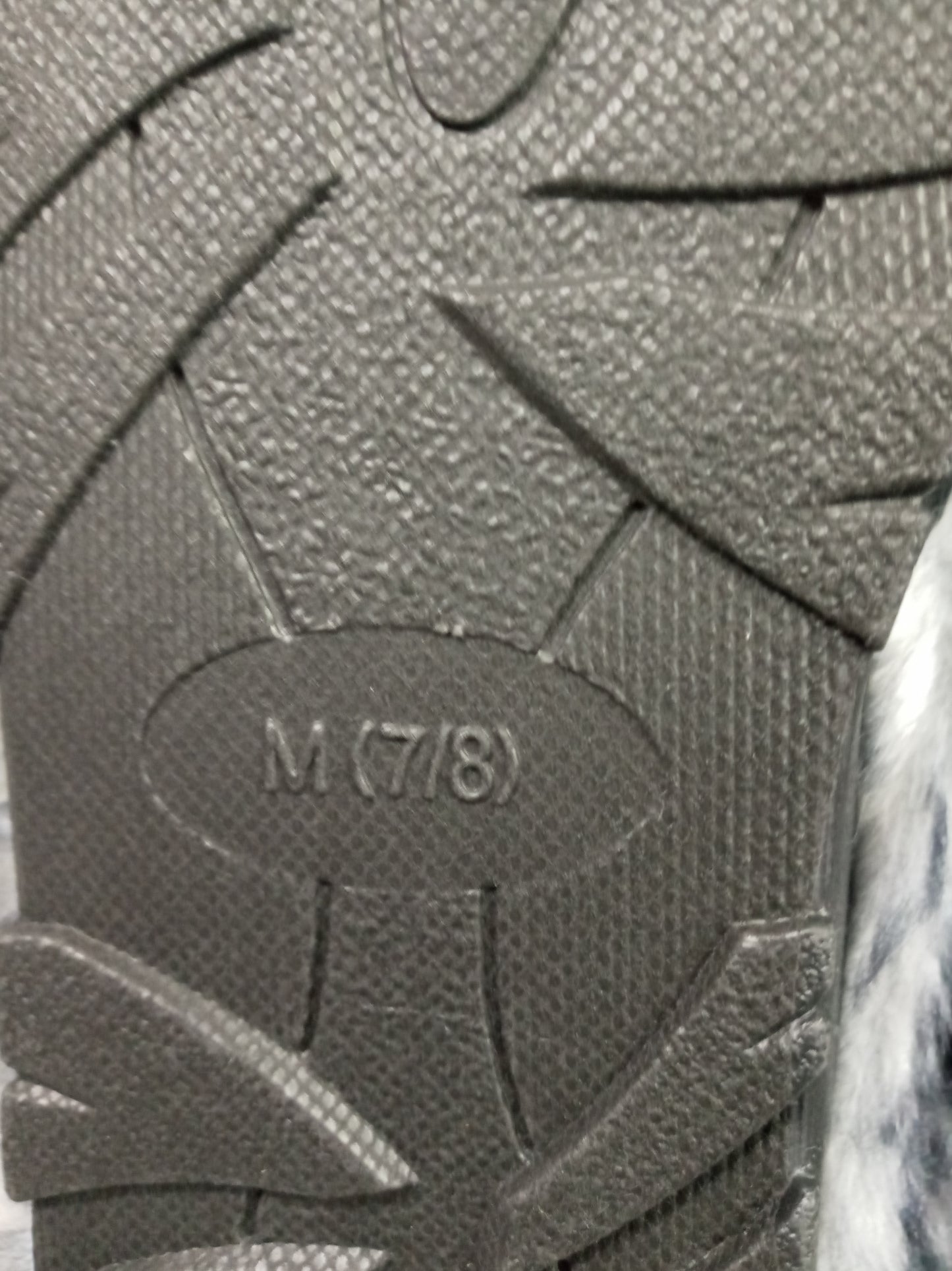 Woman Fuzzy Fur Bed Slippers(SOLD OUT)Of The M 7/8 ONLY AVAILABLE Size L 9/10 Color Blk/Gray "New Arrival"