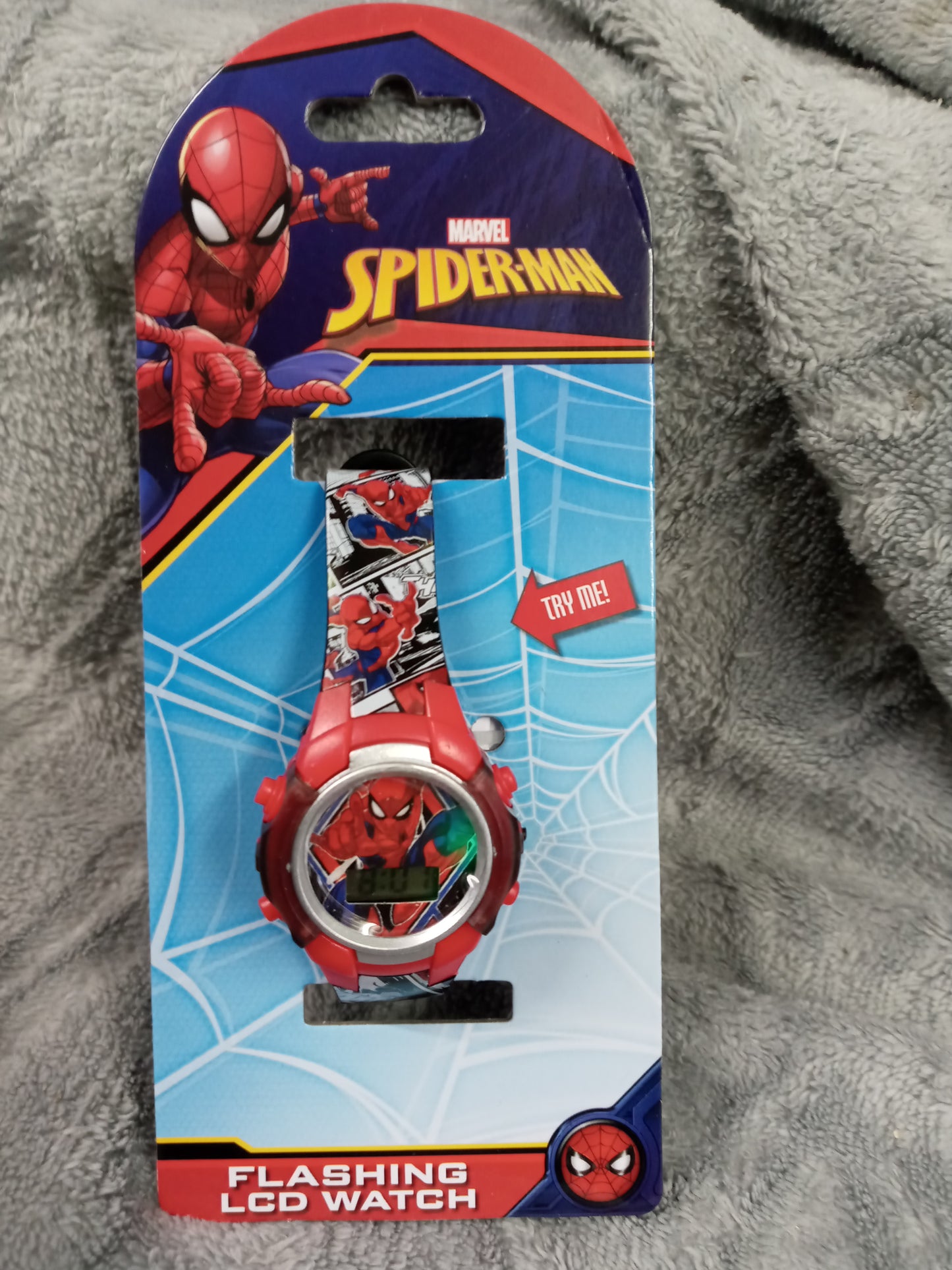 Marvel Spider-Man Round Face Flashing LCD Watch"New Arrival" (SOLD OUT) tHANKS FOR YOUR PURCHASE!