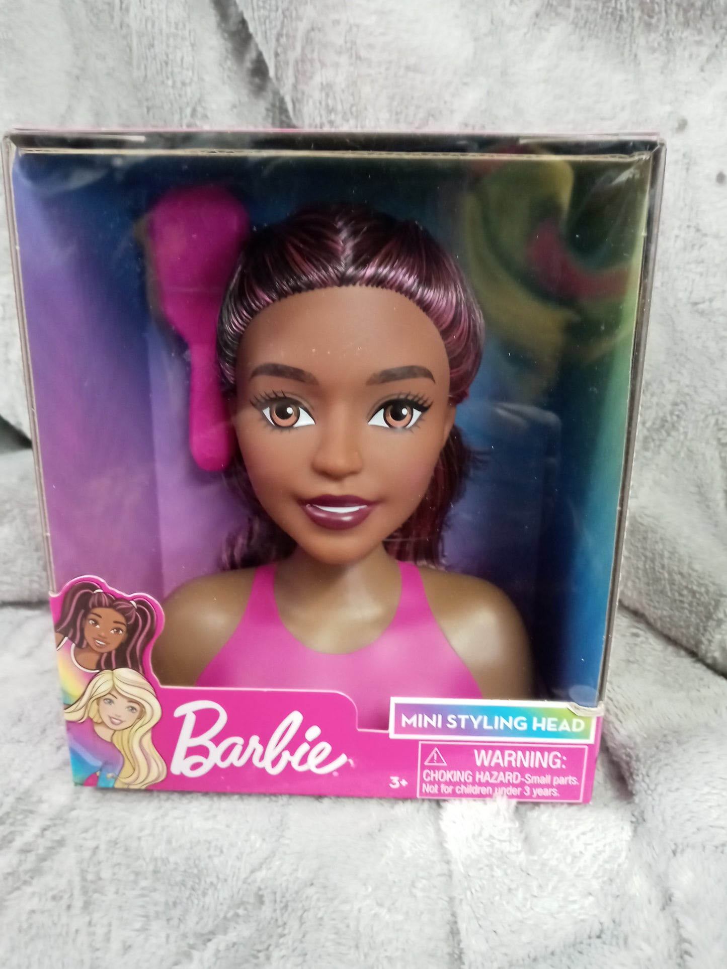 Barbie Fashionista Mini Styling Head With New Colored Highlights "New Arrival"