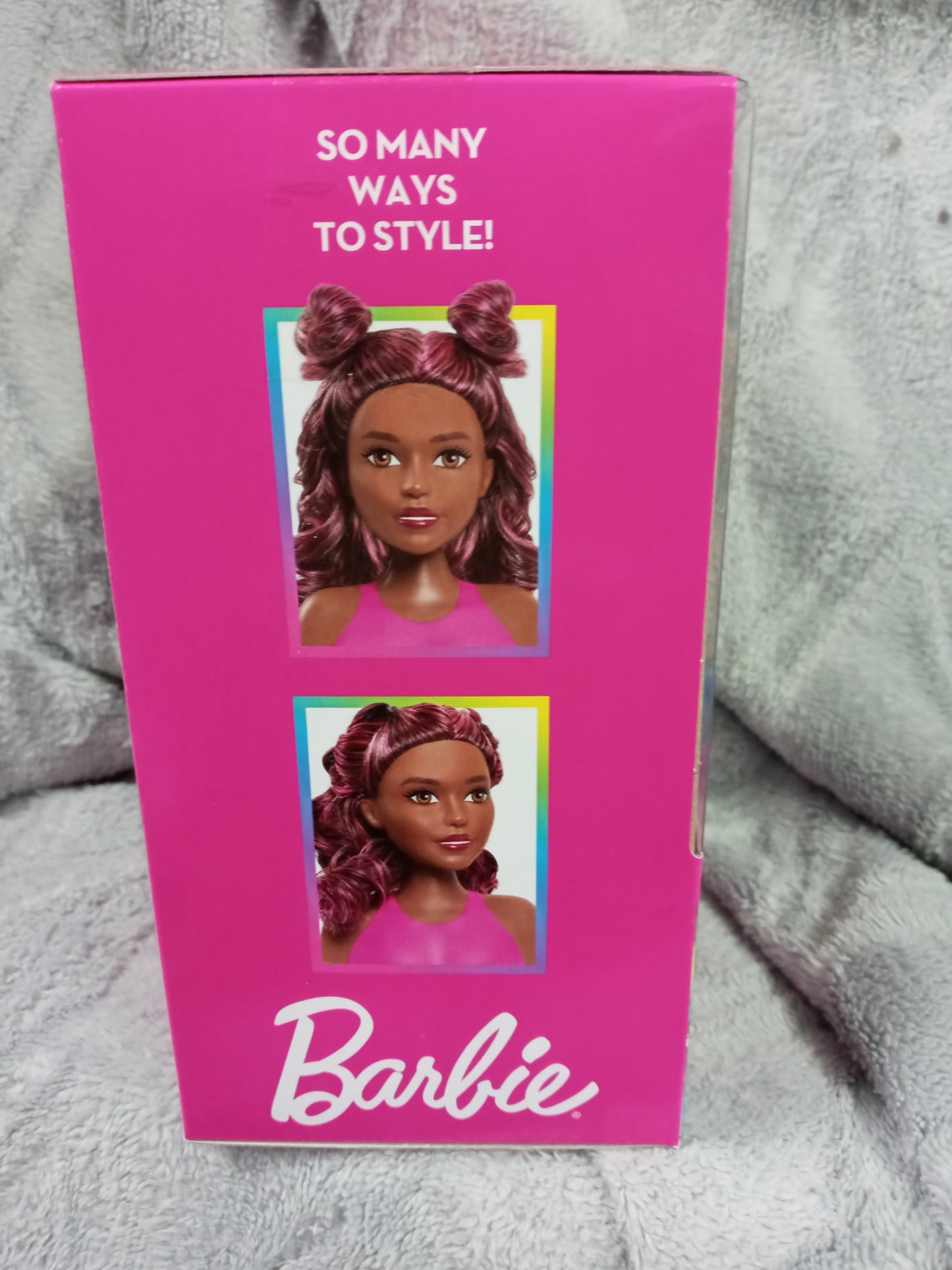 Barbie Fashionista Mini Styling Head With New Colored Highlights "New Arrival"